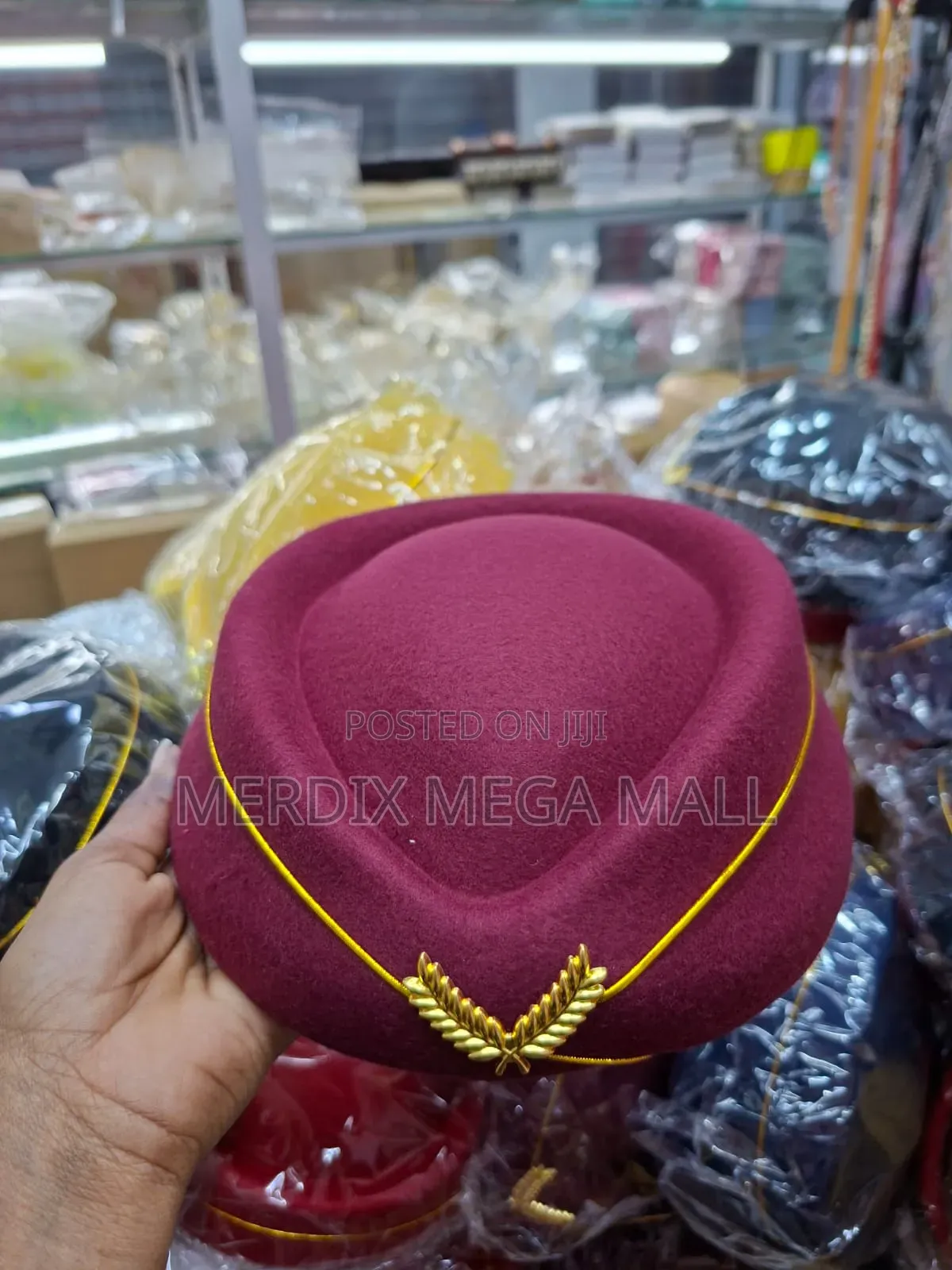 Maroon Stewardess,Air Hostess Hat,Air Hostess