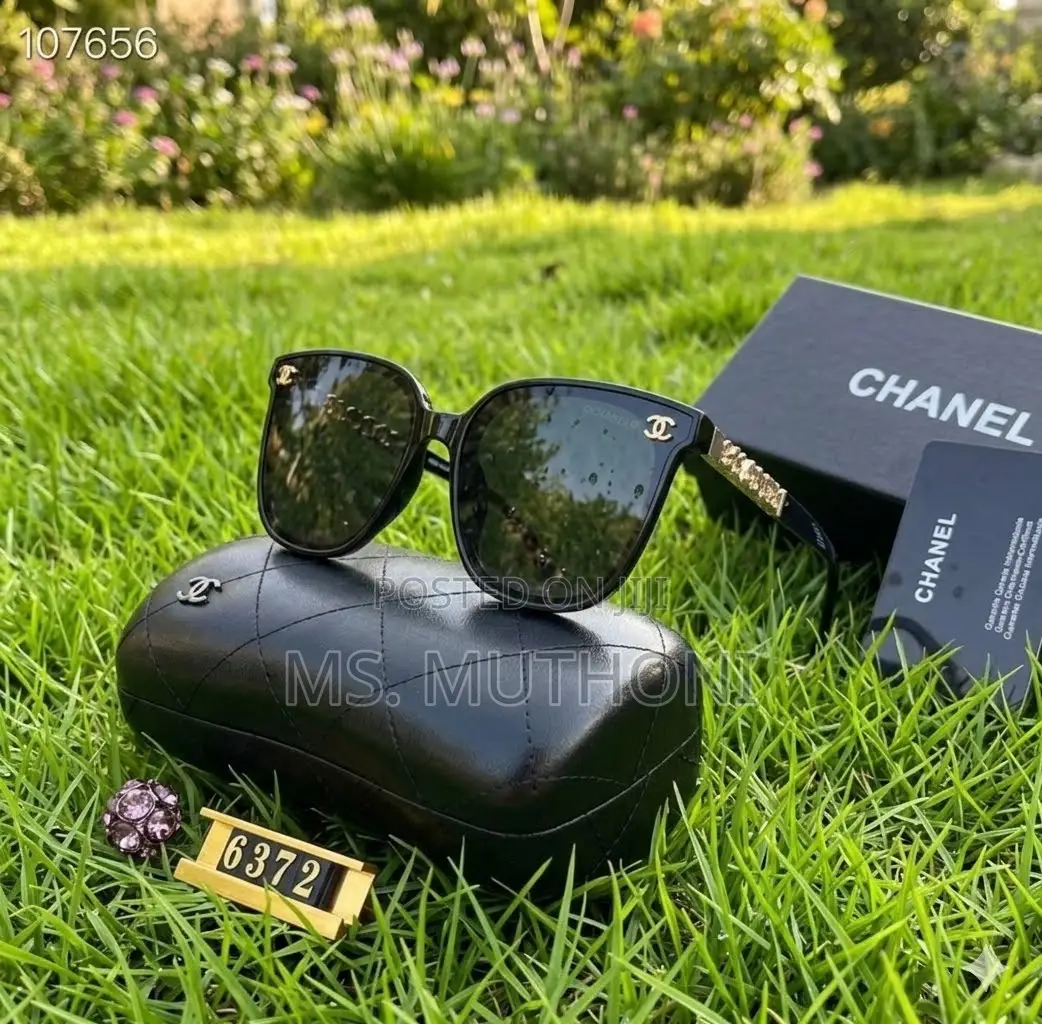Luxury Timeless Square-Frame Polarized Chanel Sunglasses