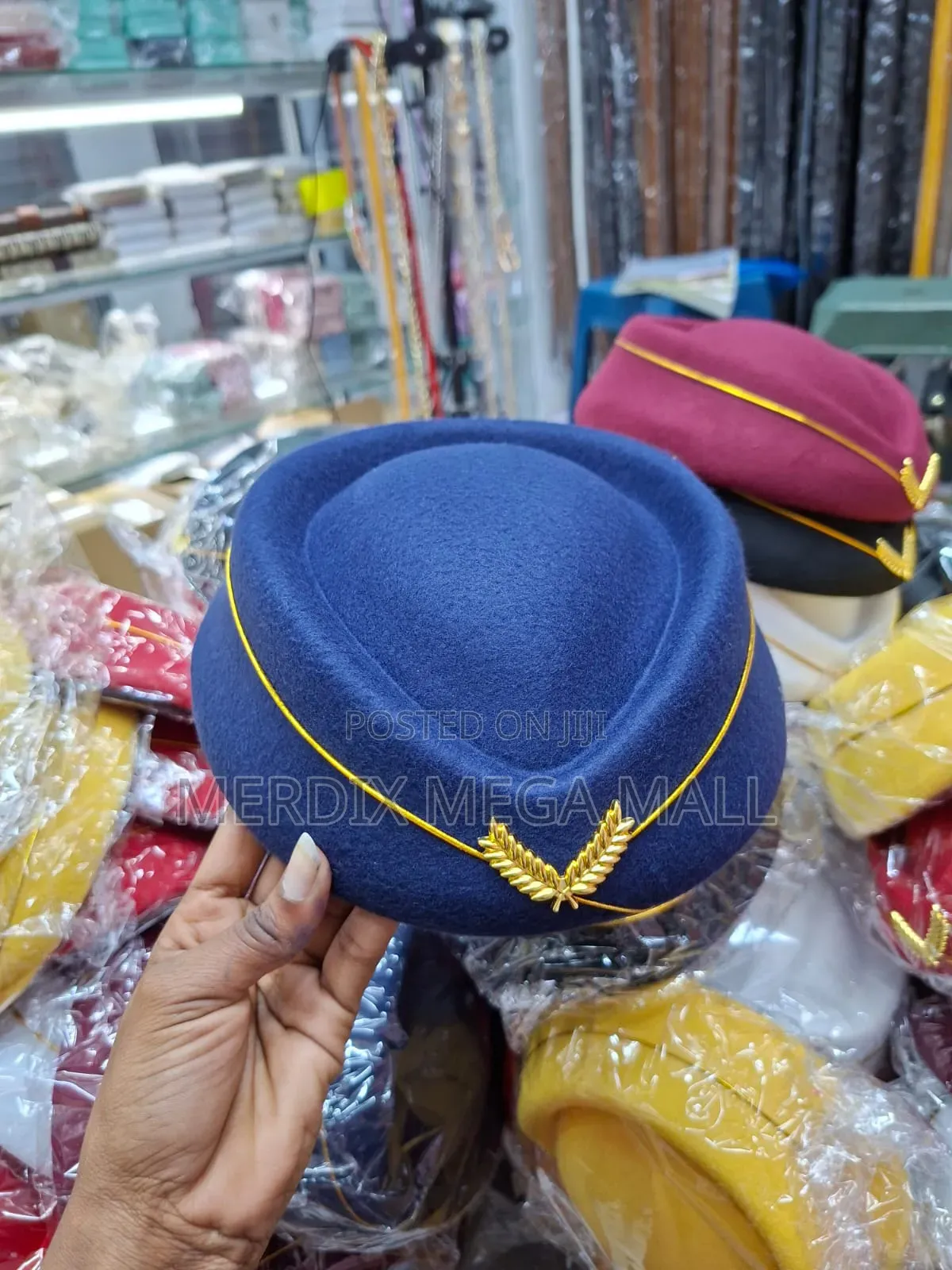 Navy Blue Stewardess/Air Hostess Hat