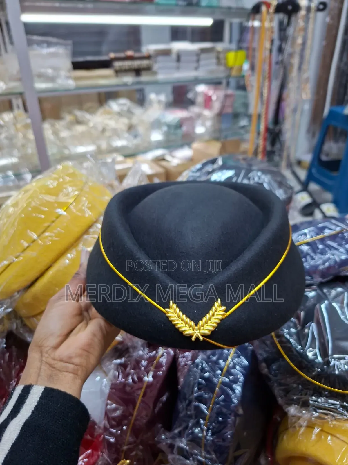 Black Stewardess/Air Hostess Hat