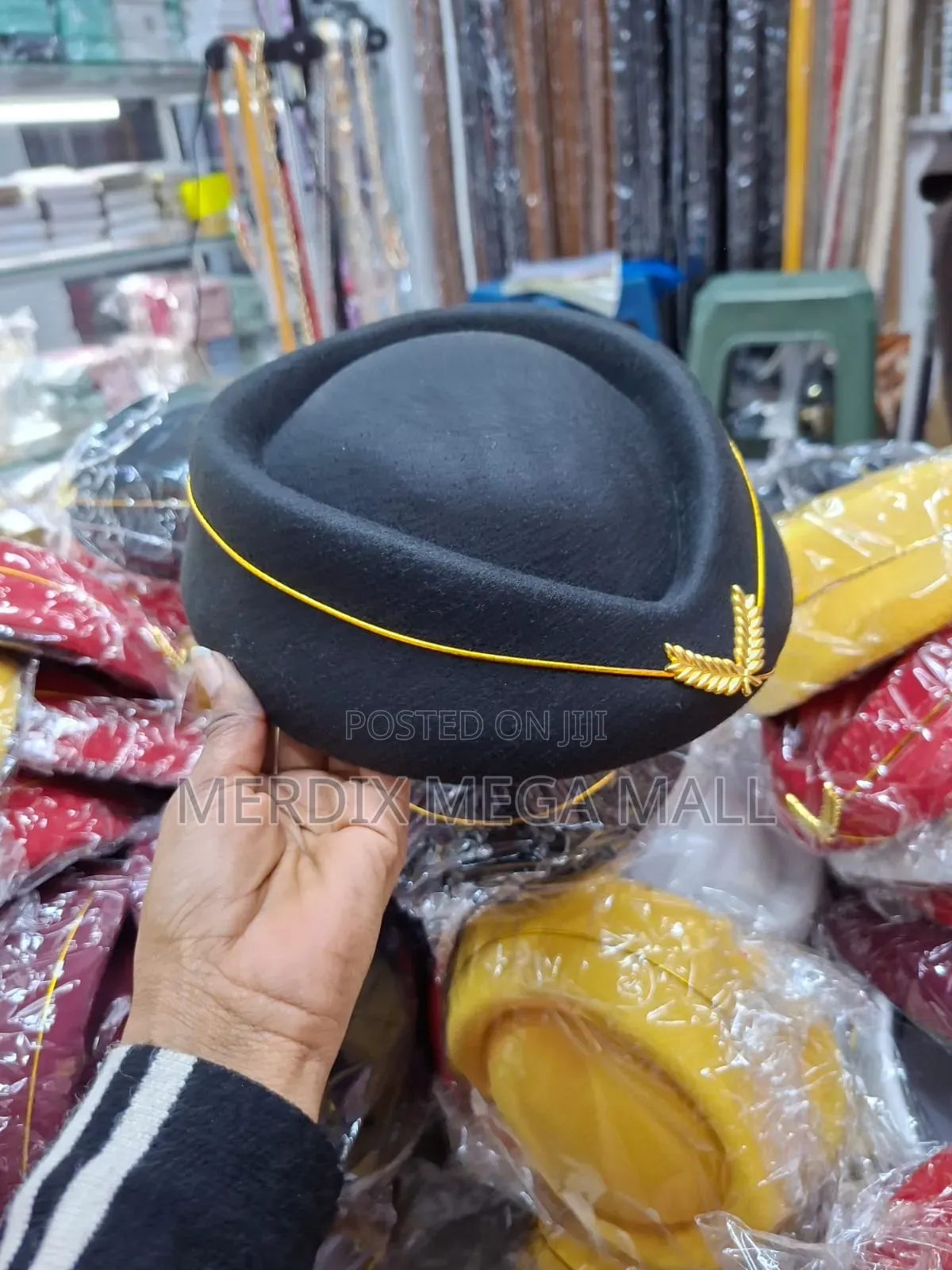 Black Stewardess/Air Hostess Hat