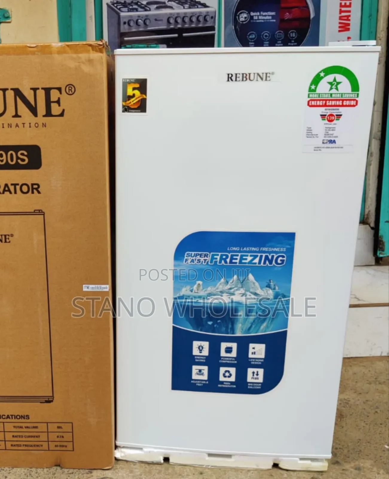 White 90l Fridge