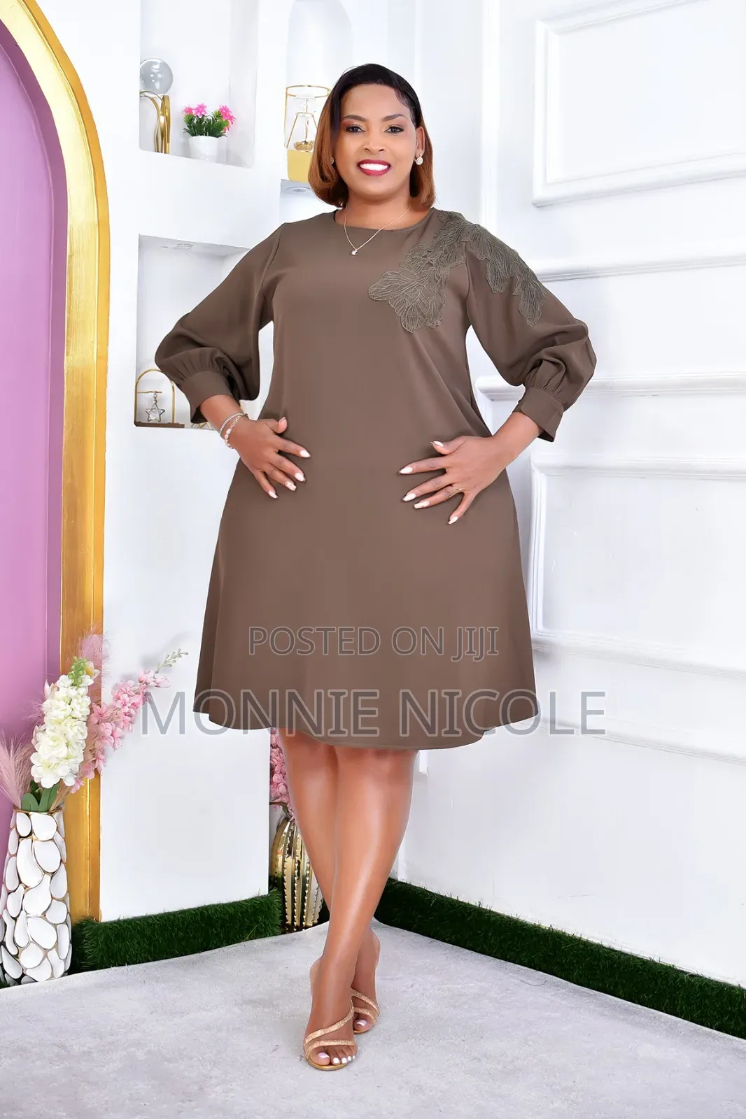 Black Plus Size Chim Shift Dress/Office Maternity Dress