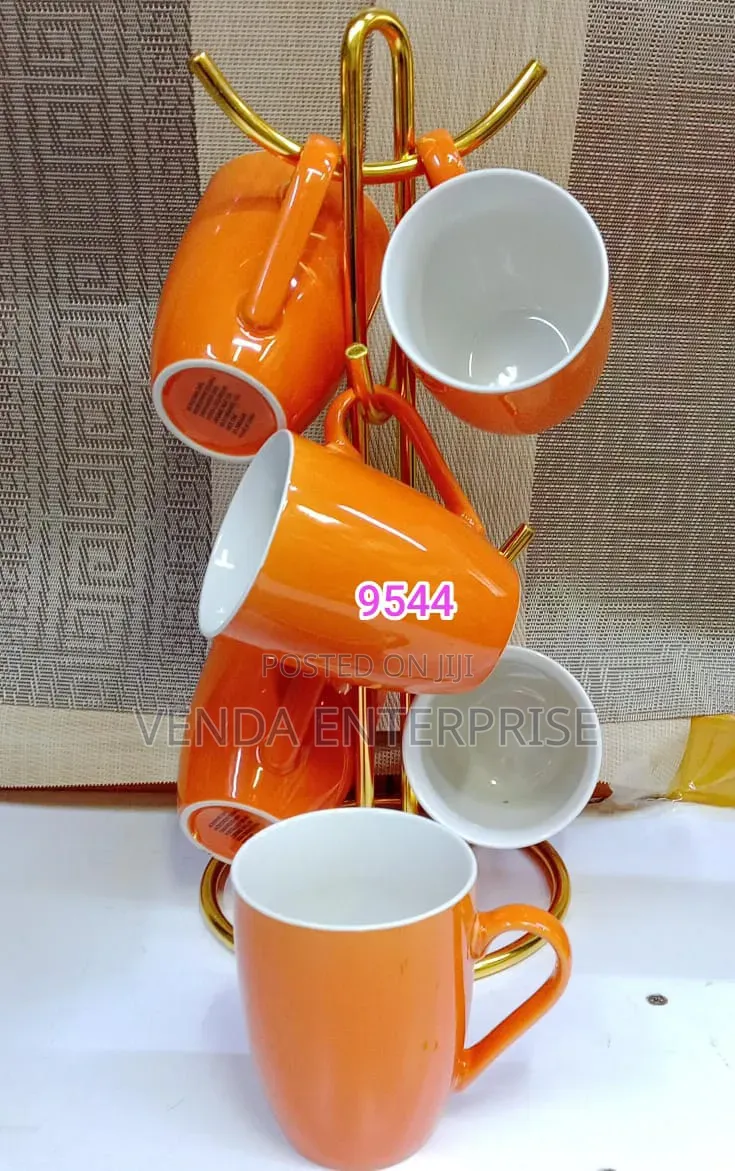 Ceramic Orange Mugs
