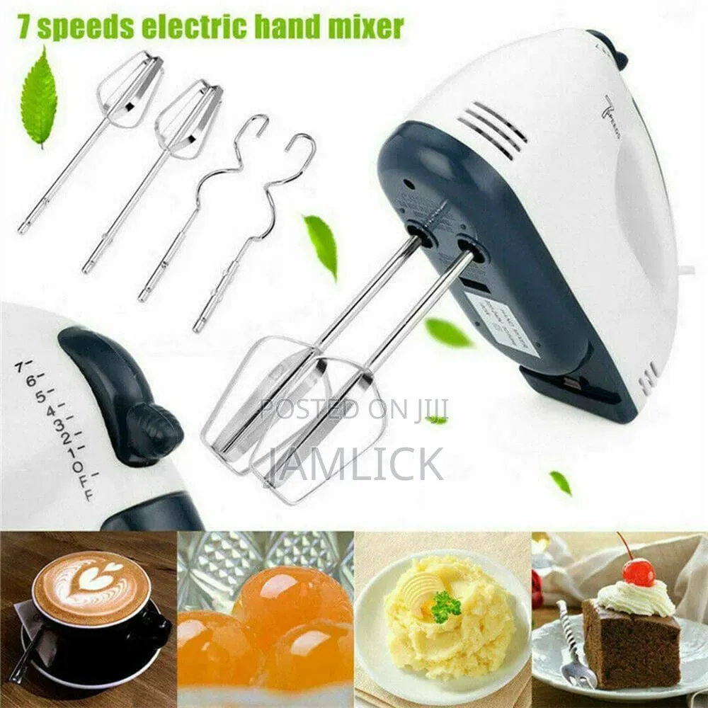 7-Speed Electric Hand Mixer With Detachable Beaters — Hk