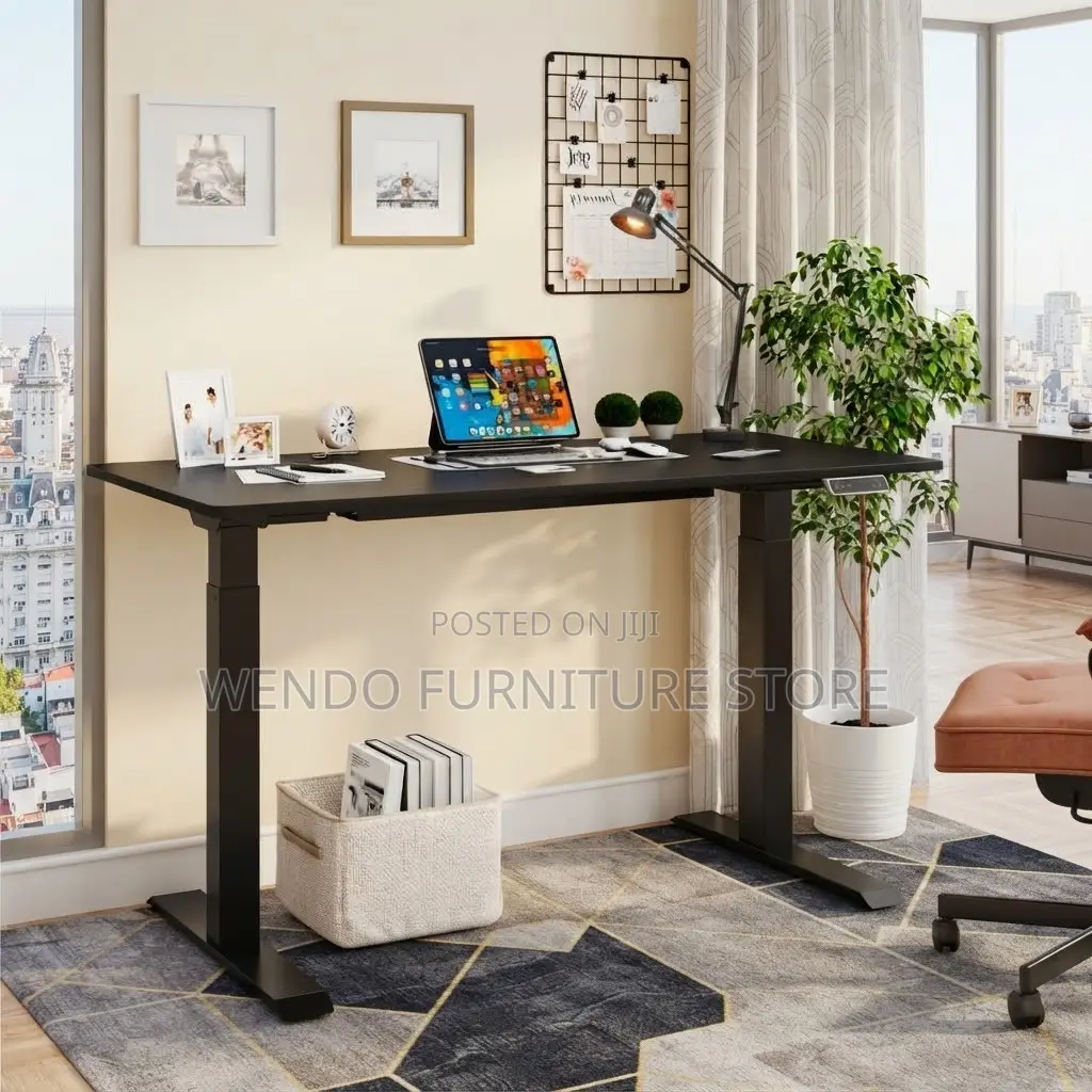 Office Desk; 1600mm Electric Adjustable Urban Home Office Table