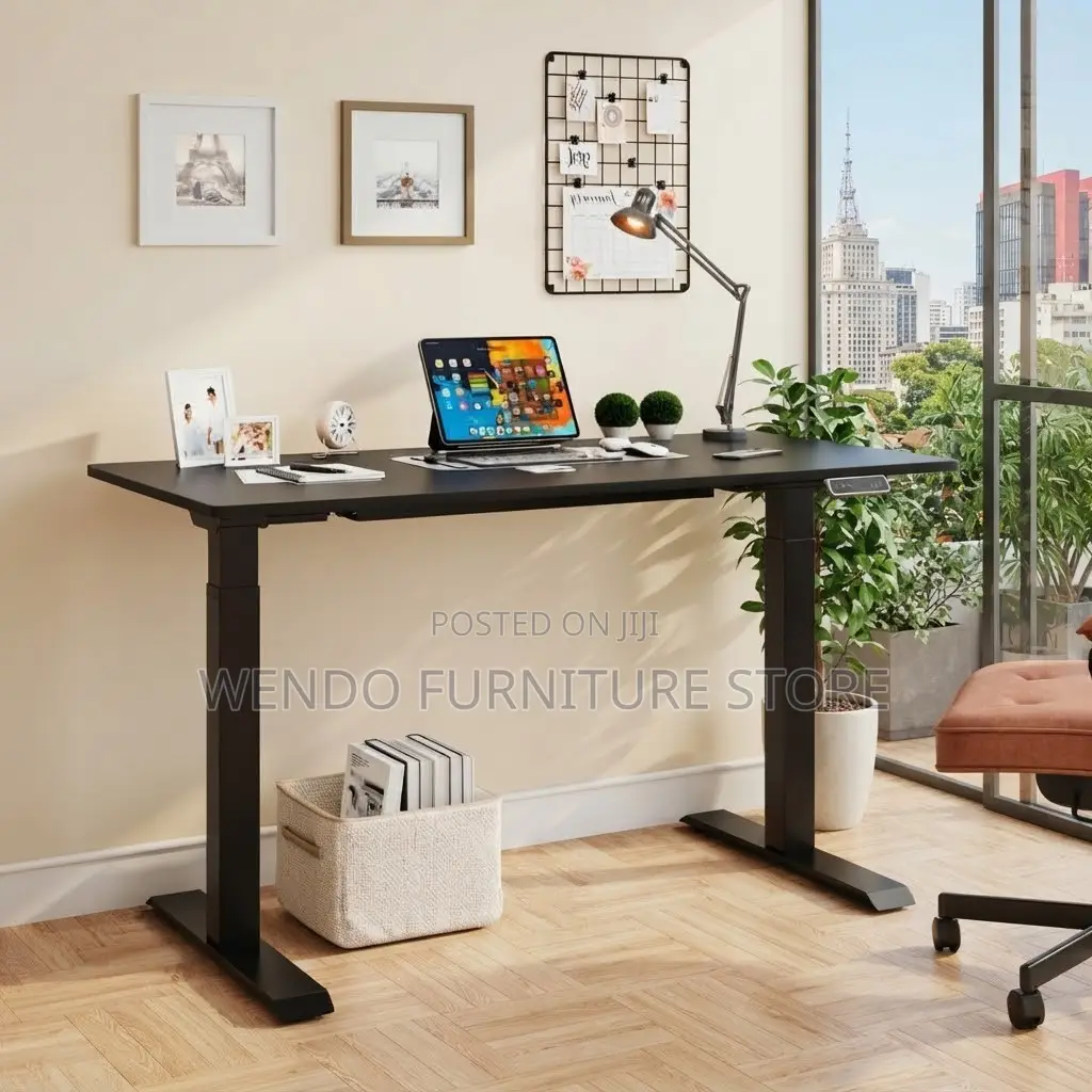 Office Desk; 1600mm Electric Adjustable Urban Home Office Table