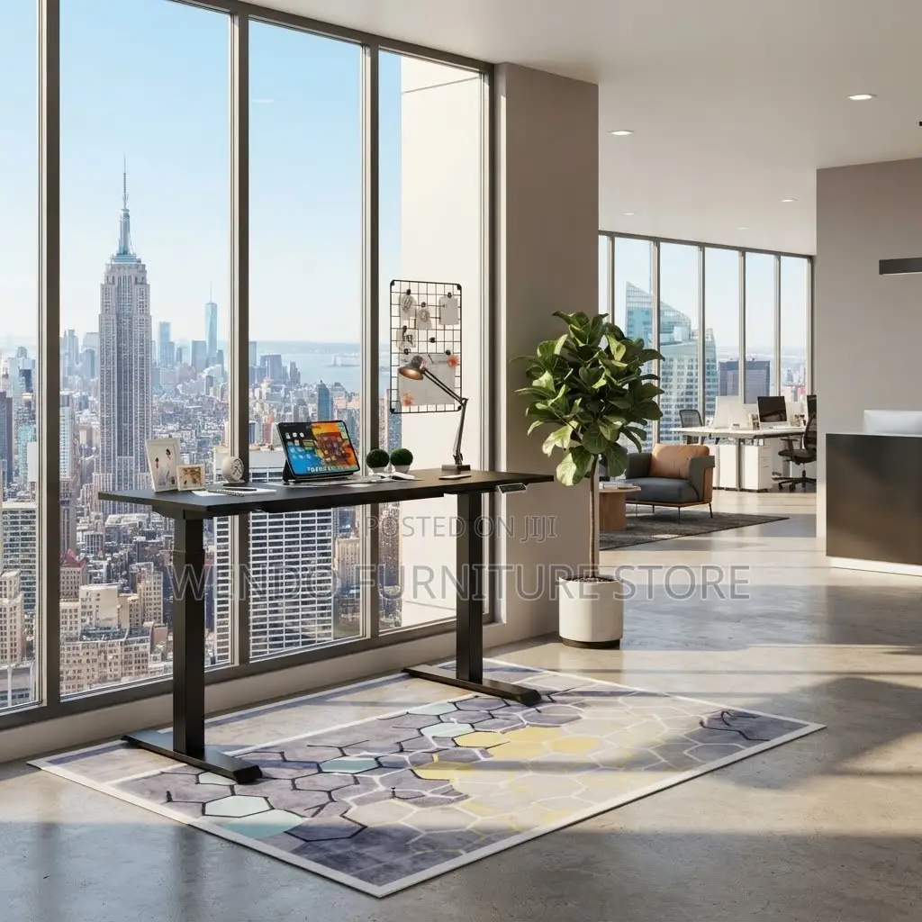 Office Desk; 1600mm Electric Adjustable Urban Home Office Table