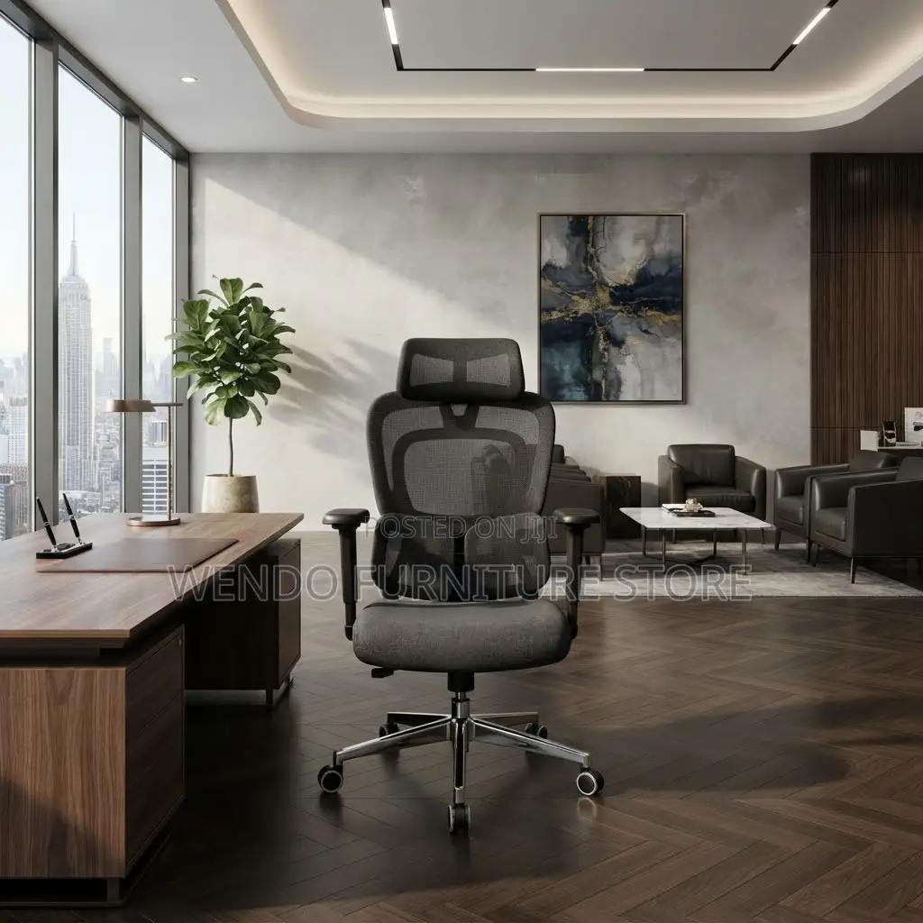Office Chairs; Orthopedic High Backrest Mesh Recliner Fabric Seats