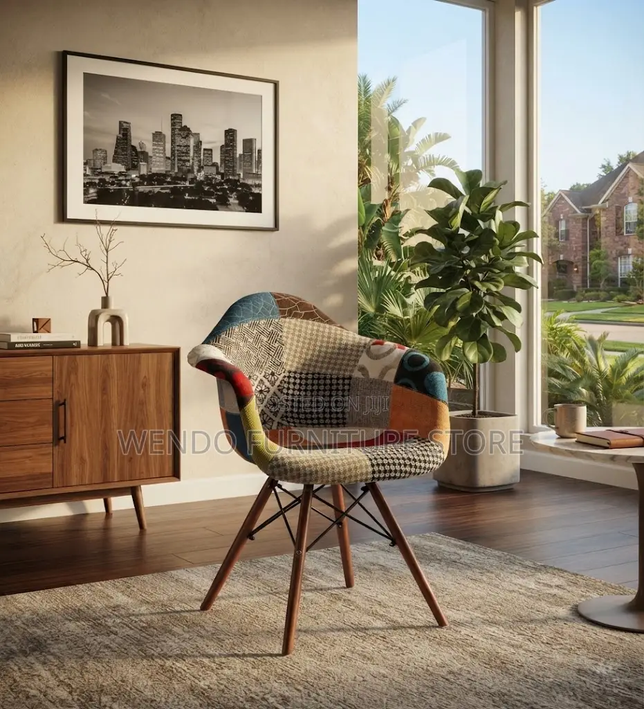 Home Chairs; Long Living Room Eames Multi Colored Chairs