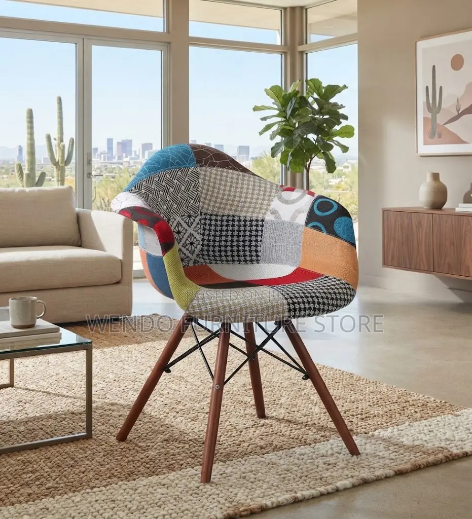 Home Chairs; Long Living Room Eames Multi Colored Chairs