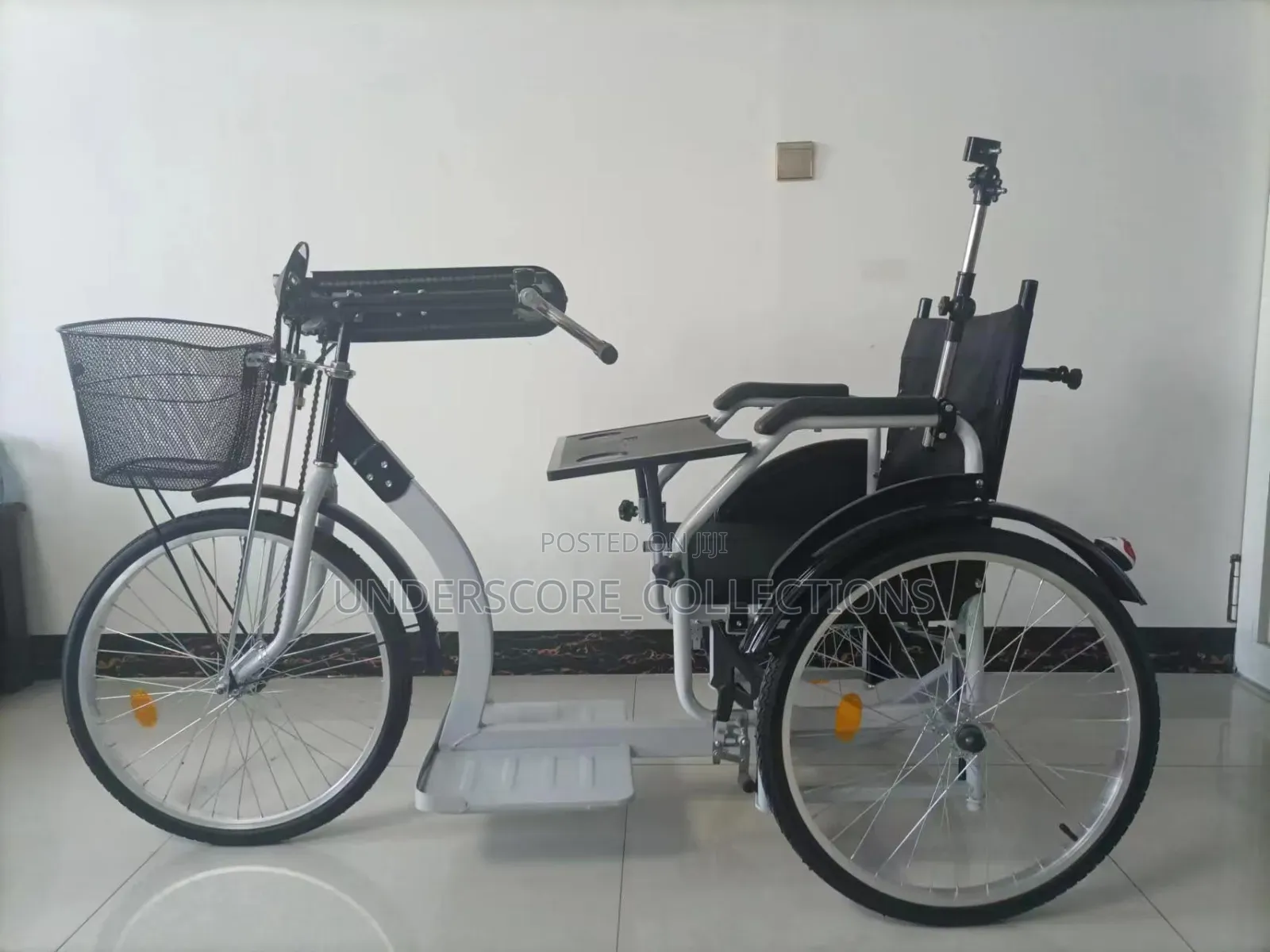 Hand-Operated Manual Tricycle and Wheelchair Combination