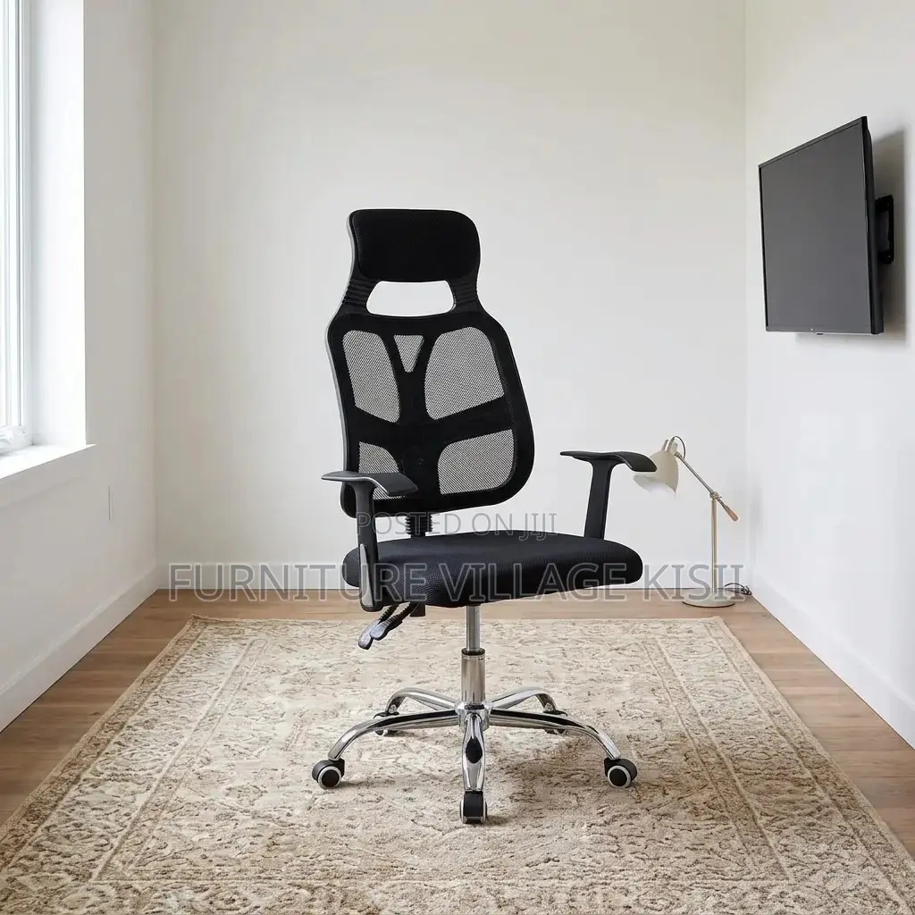 Office Chair ; Black Ergonomic Swivel Office Chair