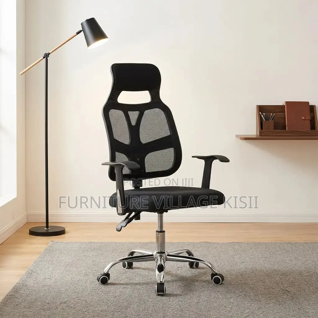 Office Chair ; Black Ergonomic Swivel Office Chair