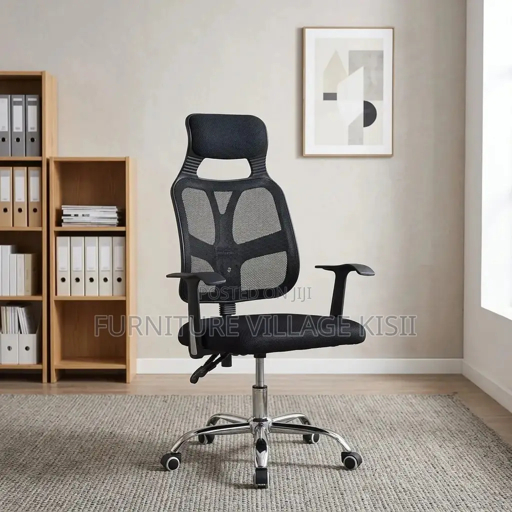 Office Chair ; Black Ergonomic Swivel Office Chair