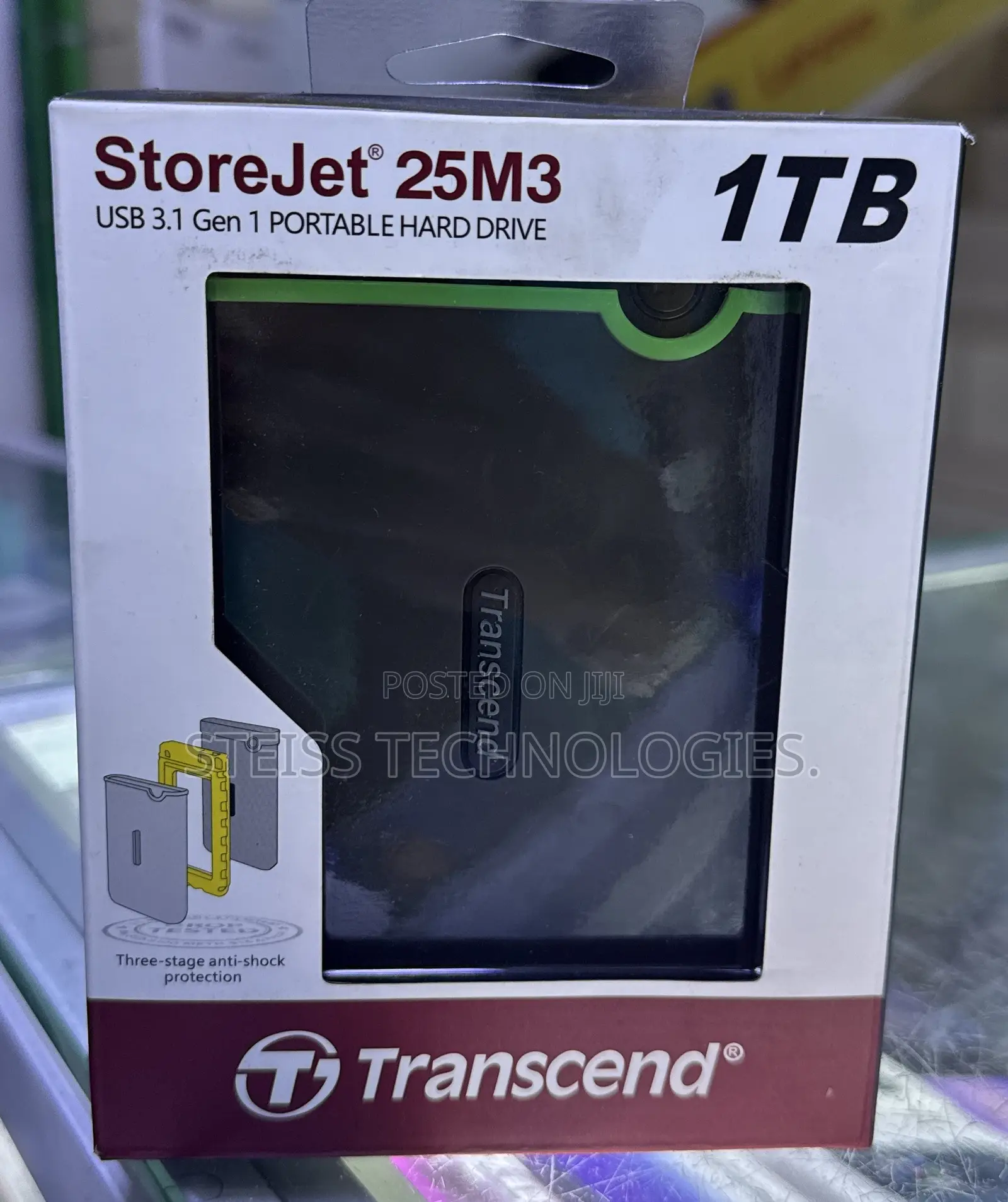 1TB Transend  Portable Hard Drive.