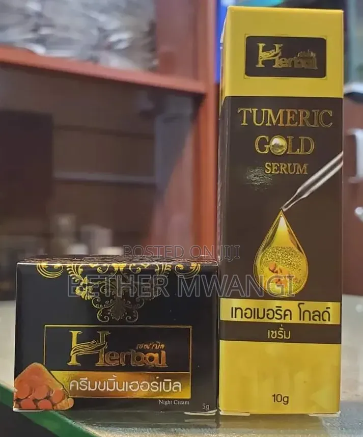 Herbal Tumeric Gold Serum and Cream Set in Kenya