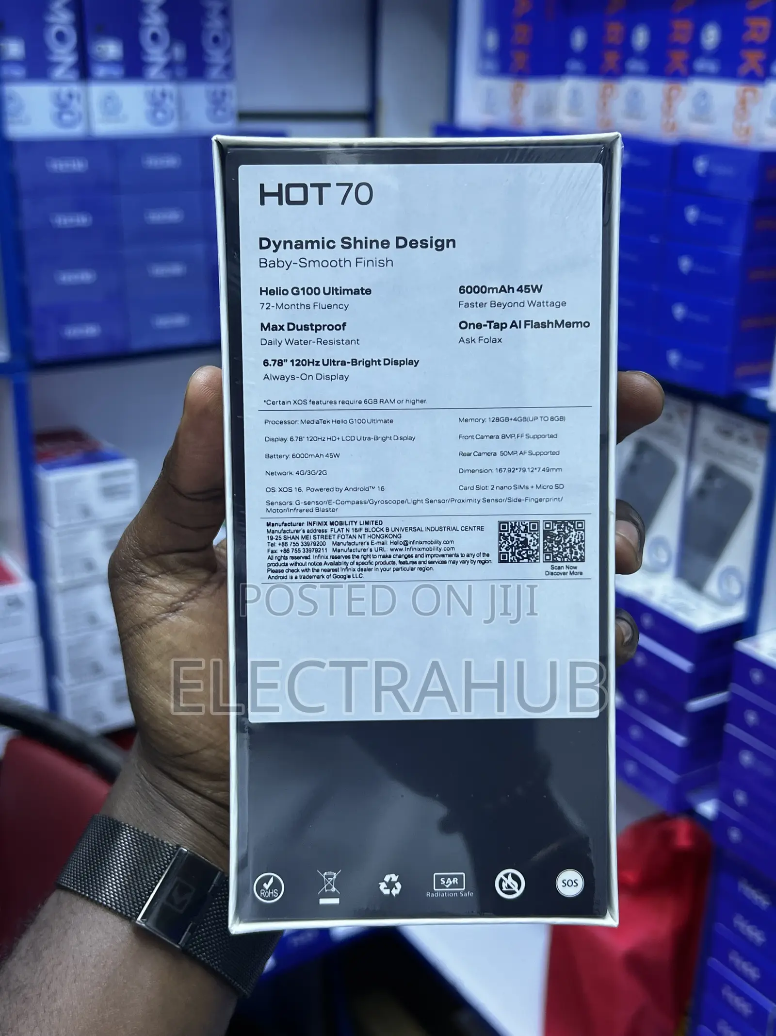 New Infinix Hot 70 128 GB Black