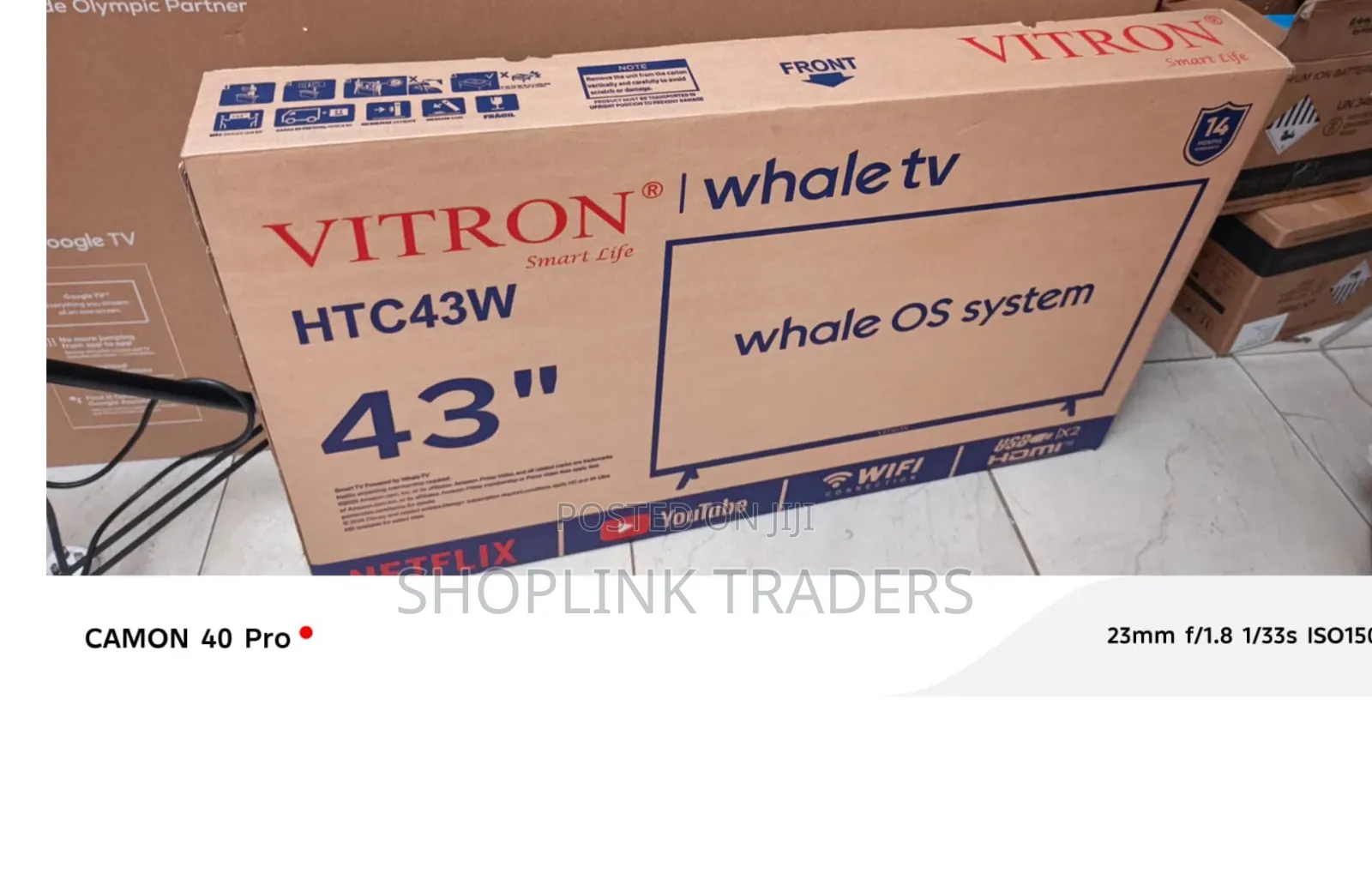 Vitron 43-Inch FHD Smart LED TV - Whale OS, HDR,