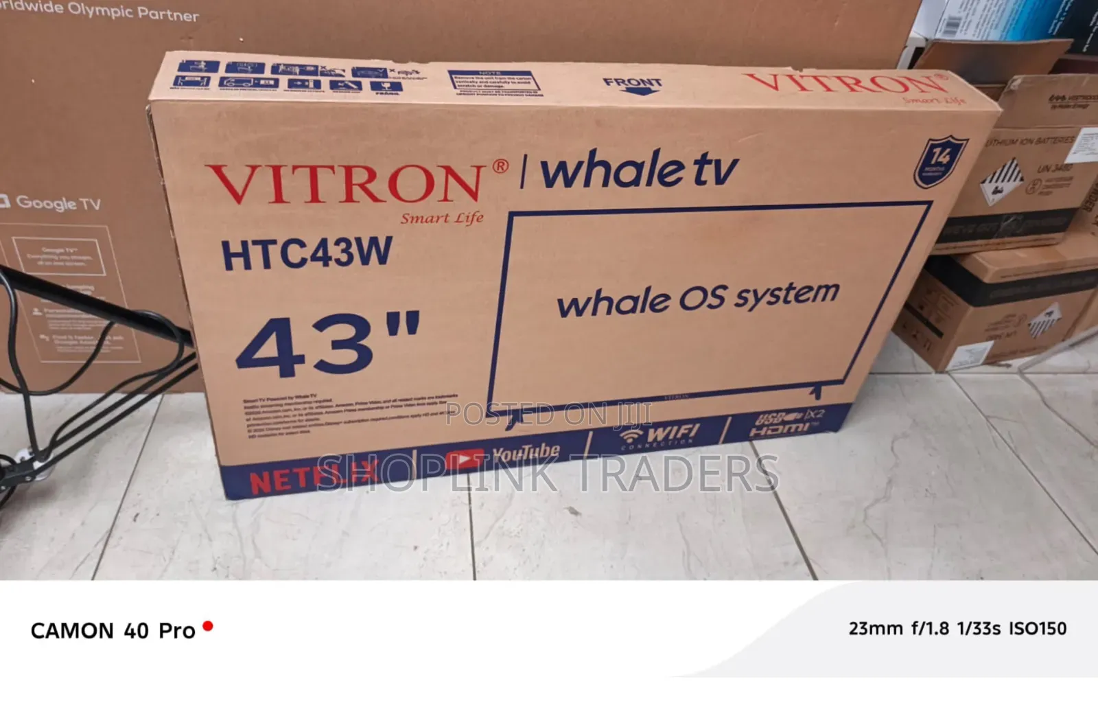 Vitron 43-Inch FHD Smart LED TV - Whale OS, HDR,