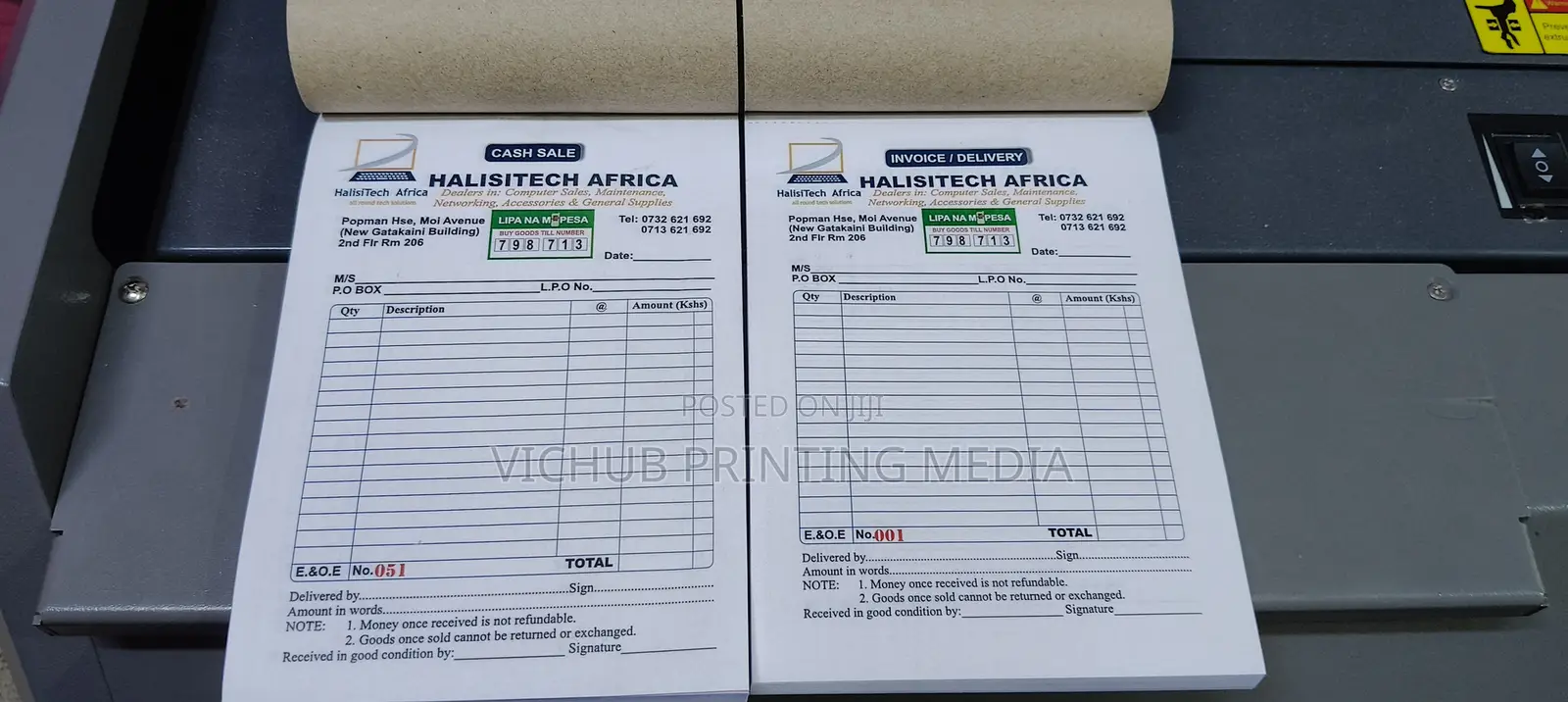 A5 Carbonless NCR Receipt & Invoice Book (2-in-1 Set)