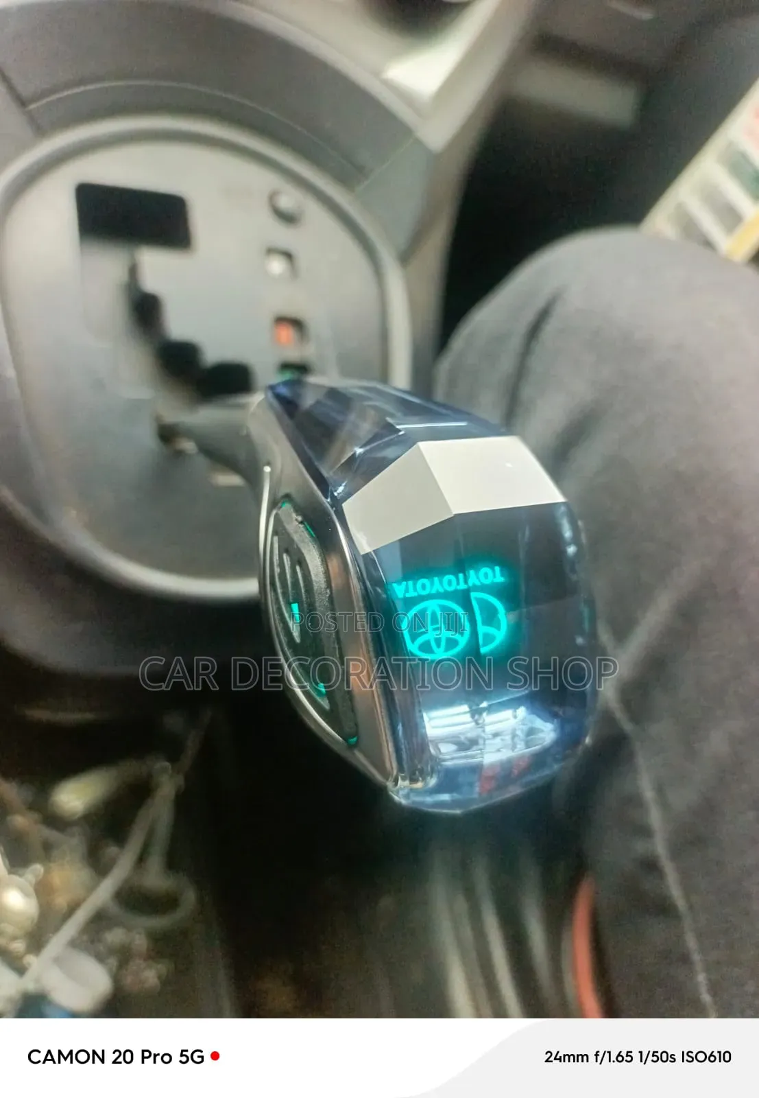 Touch Activated Gear Shift  Knob With Illuminating Toyota Logo