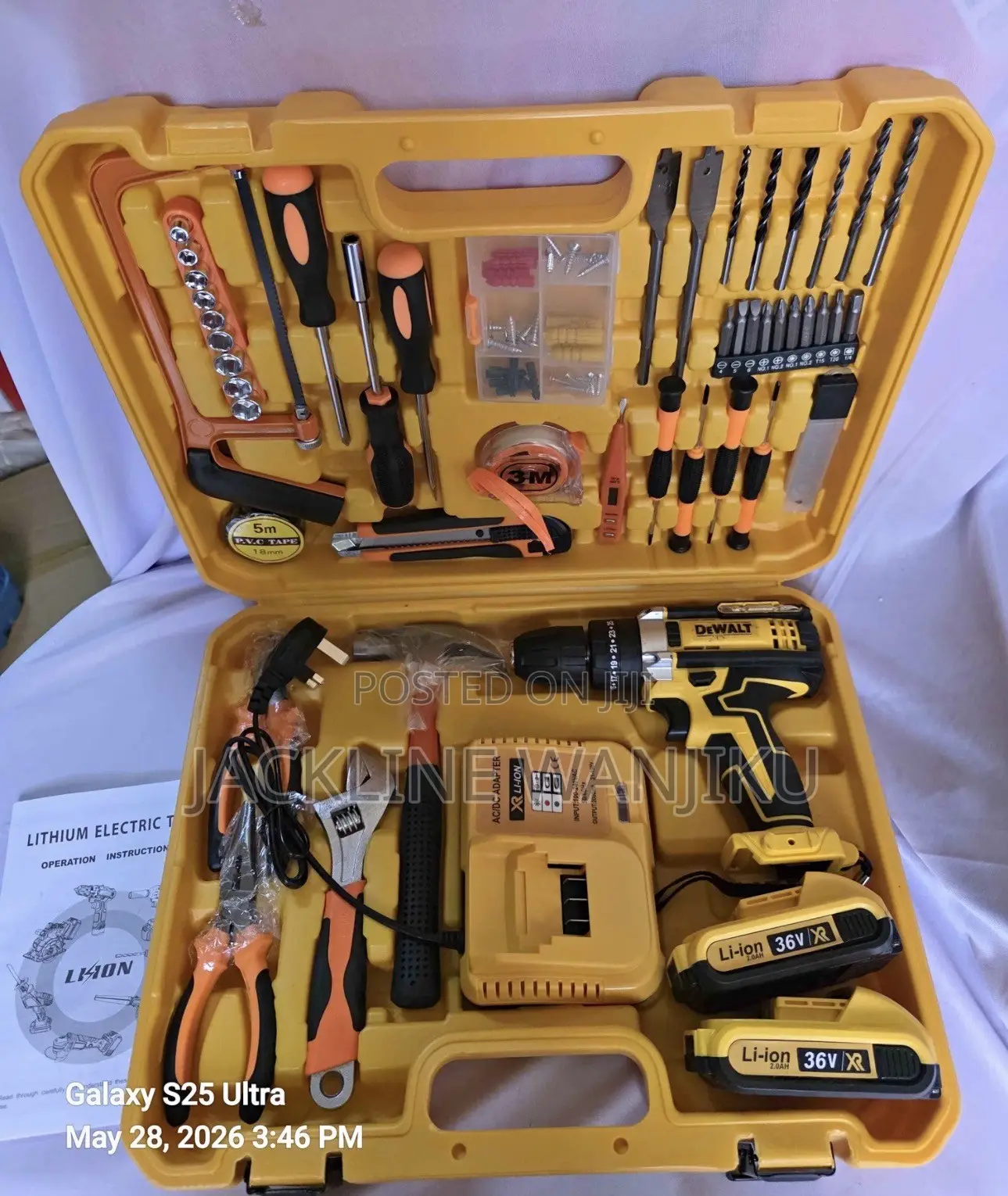 Dewalt Drill Set Machine/ Cordless Drill Set / Rechargeable Tools Set