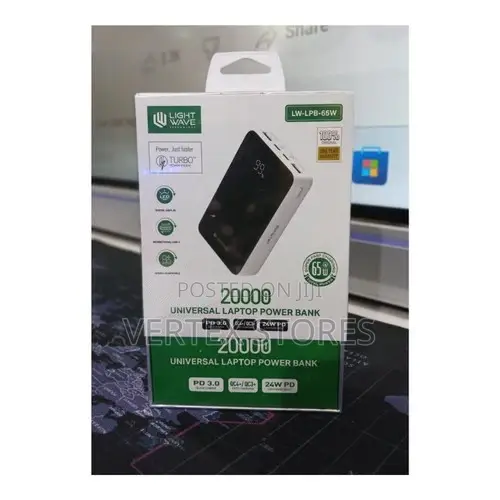 LIGHTWAVE 20000 Mah Laptop Power Bank-USB C1,USB C2,A1,A2