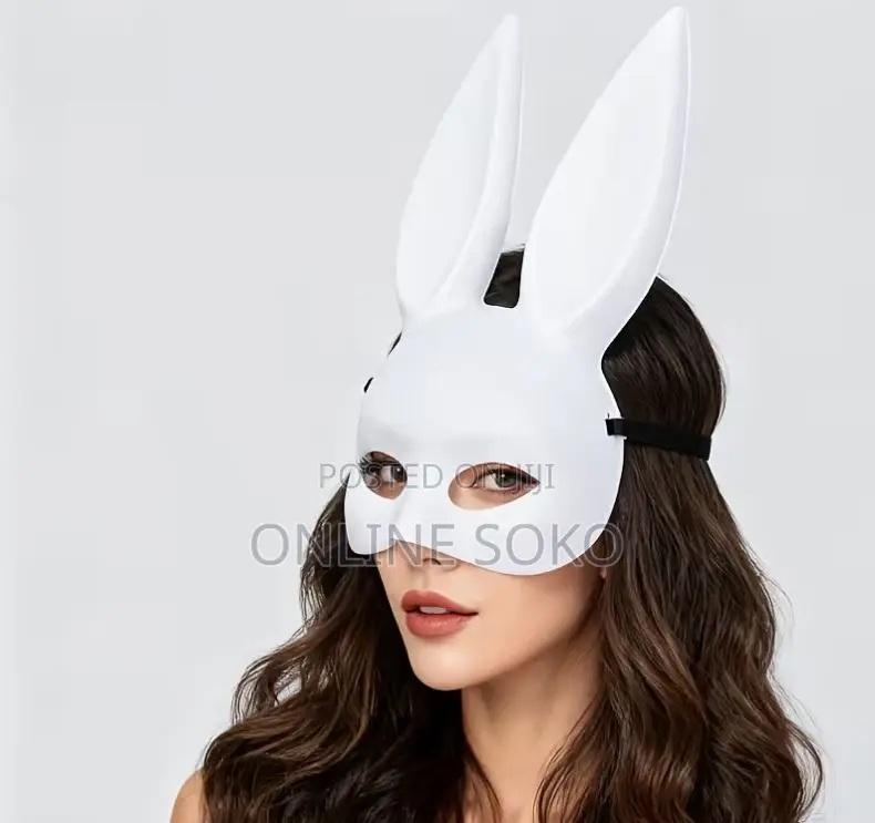 Rabbit Bunny Mask – Long Ear Halloween Masquerade, Costume Face Mask