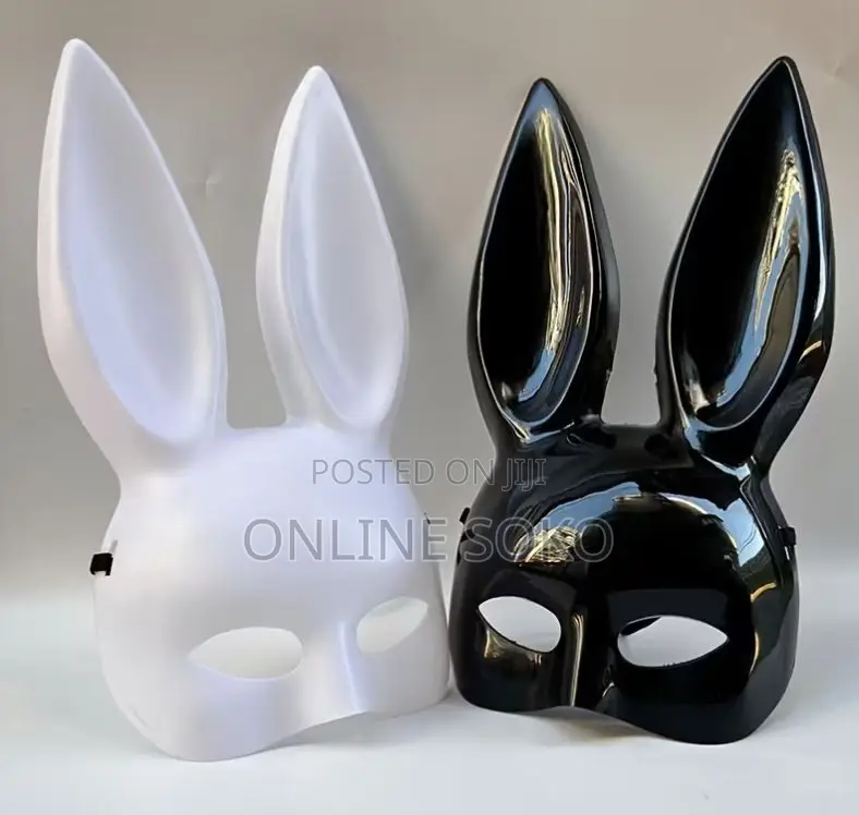 Rabbit Bunny Mask – Long Ear Halloween Masquerade, Costume Face Mask