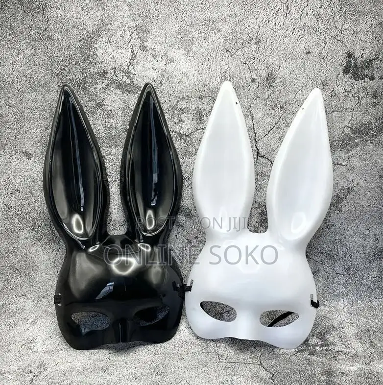 Rabbit Bunny Mask – Long Ear Halloween Masquerade, Costume Face Mask