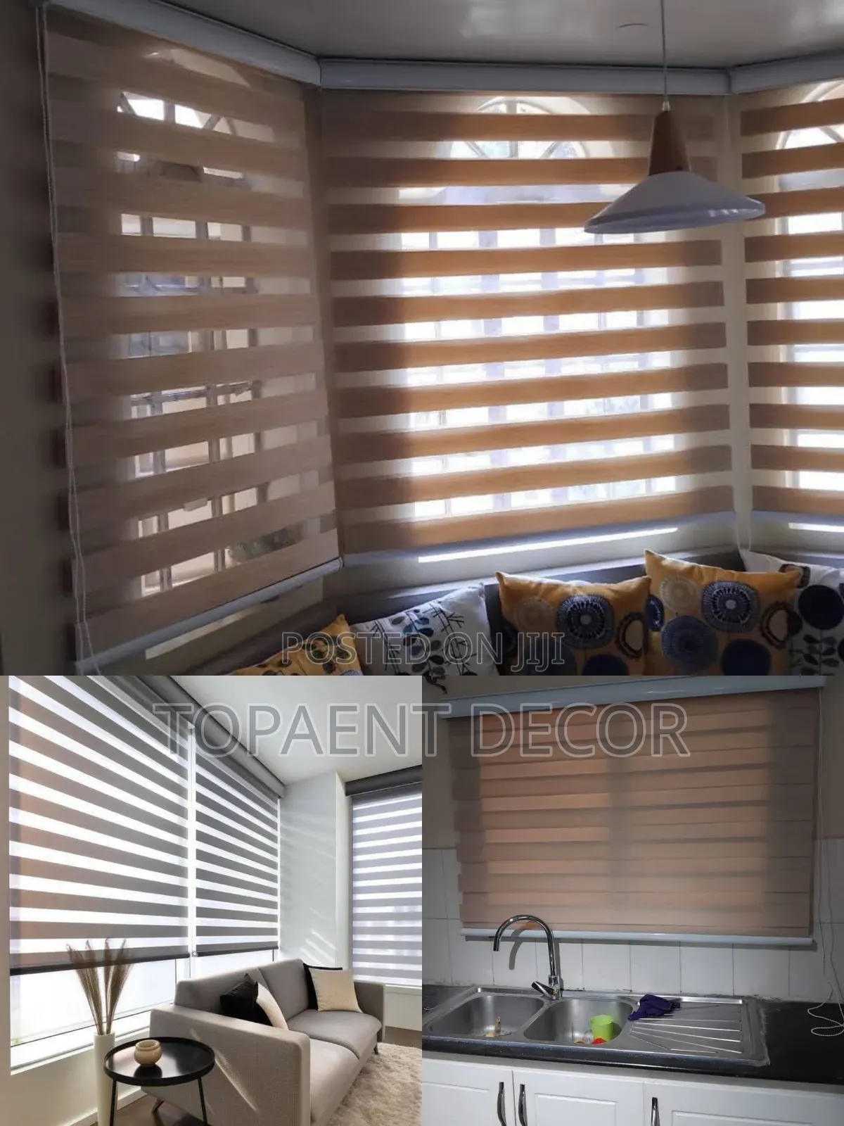 Horizontal Zebra Roller Blinds for Home and Office Privacy