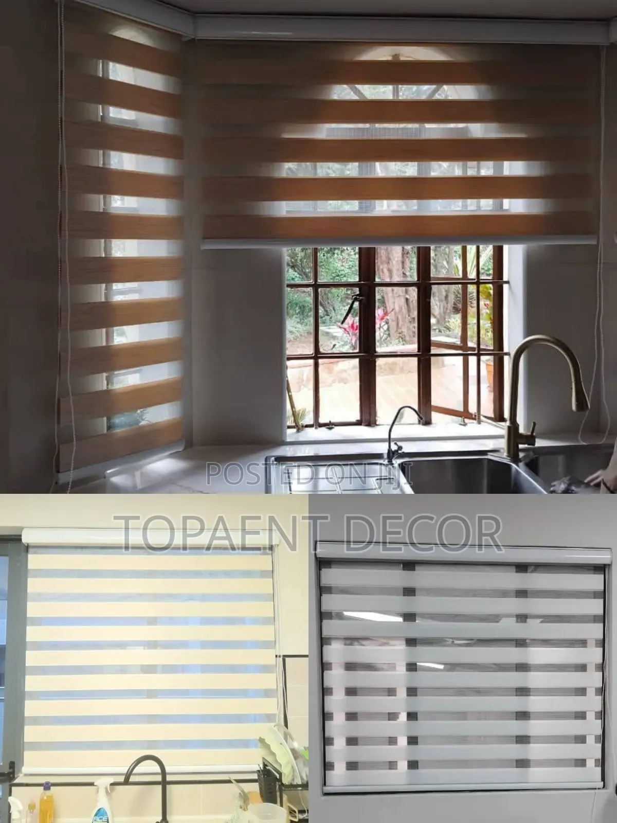 Horizontal Zebra Roller Blinds for Home and Office Privacy