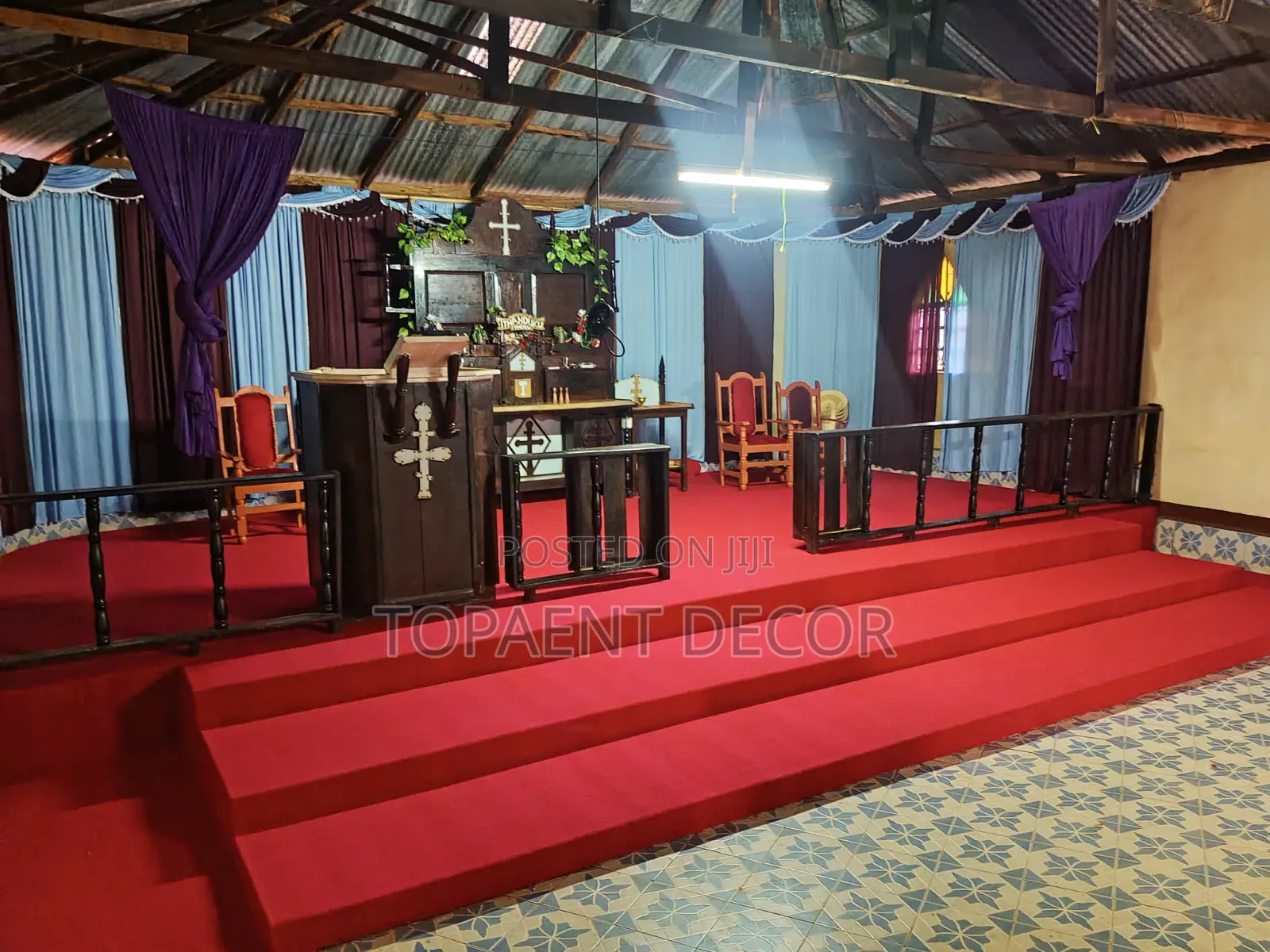 Altar Decoration Wall to Wall Flooring Church Carpets