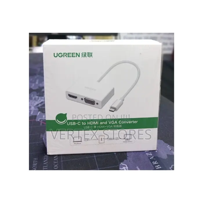 UGREEN MM123 USB Type-C to HDMI + VGA Converter (White)
