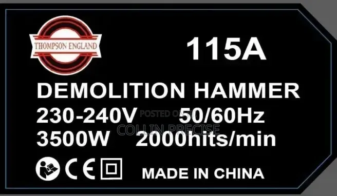 3500W Demolition Hammer 16kgs
