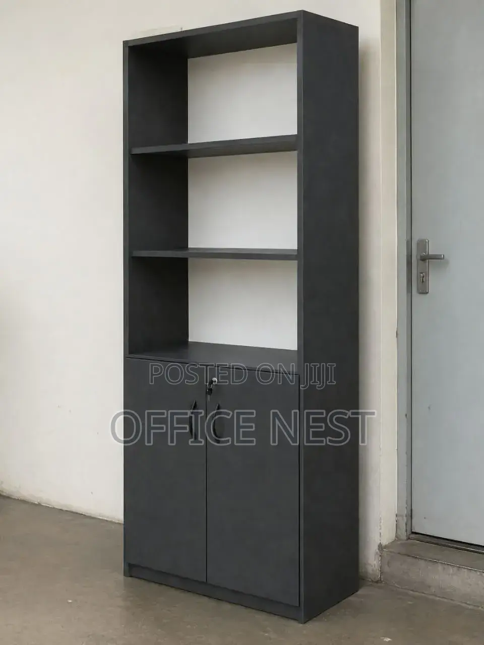 Office Storage Cabinet With Shelves & Lockable Doors