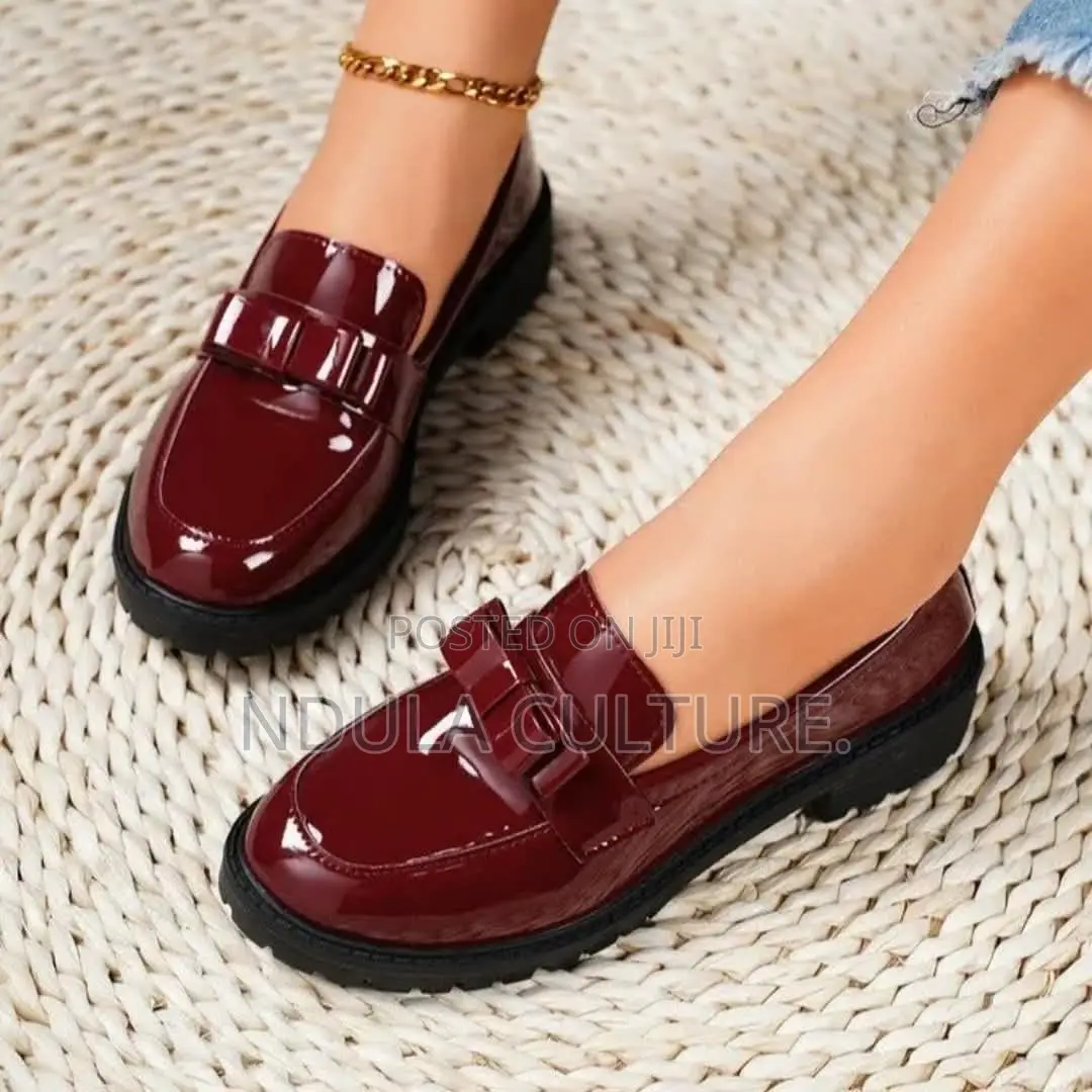Women Glossy (Wetlook) Chunky Loafers