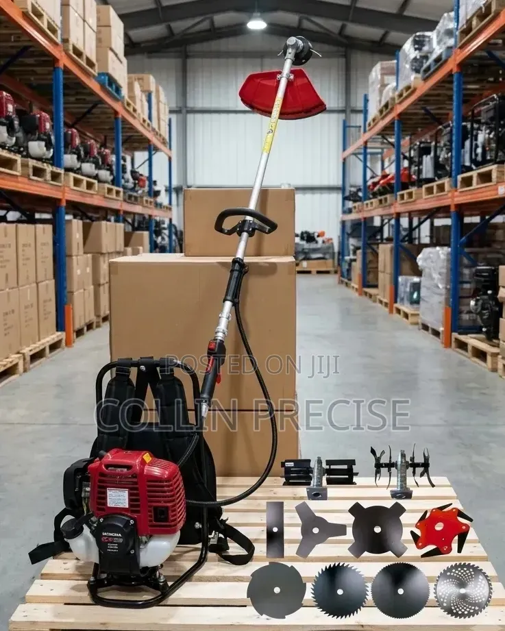 Dodge USA 4-Stroke Backpack Brush Cutter- With Tiller and Weeder 8pcs