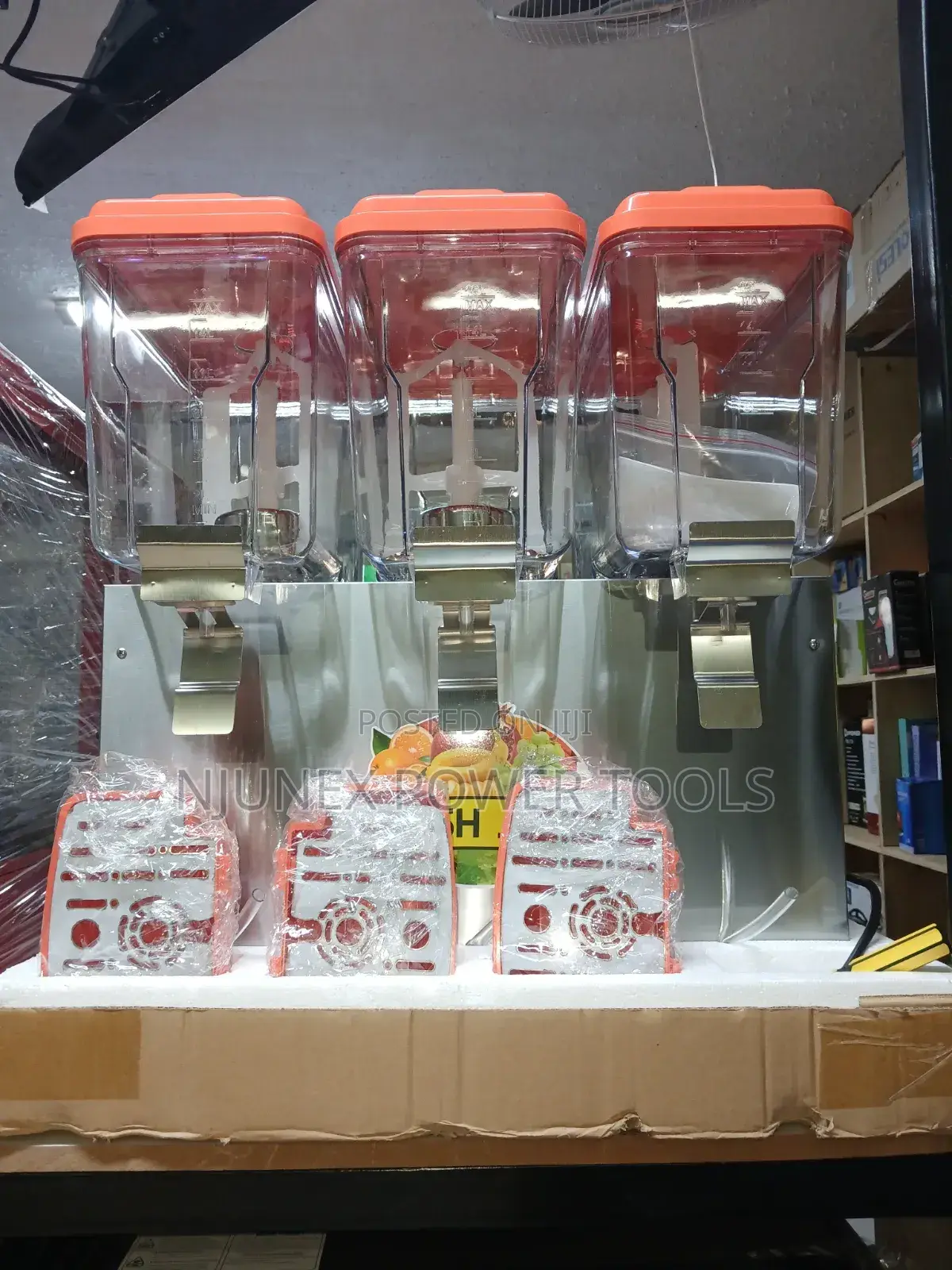 Commercial Triple-Tank Electric Juice Dispenser