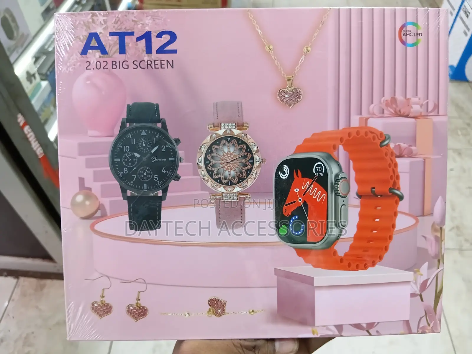 AT12 Smartwatch Gift Set for Women – Fitness Tracker