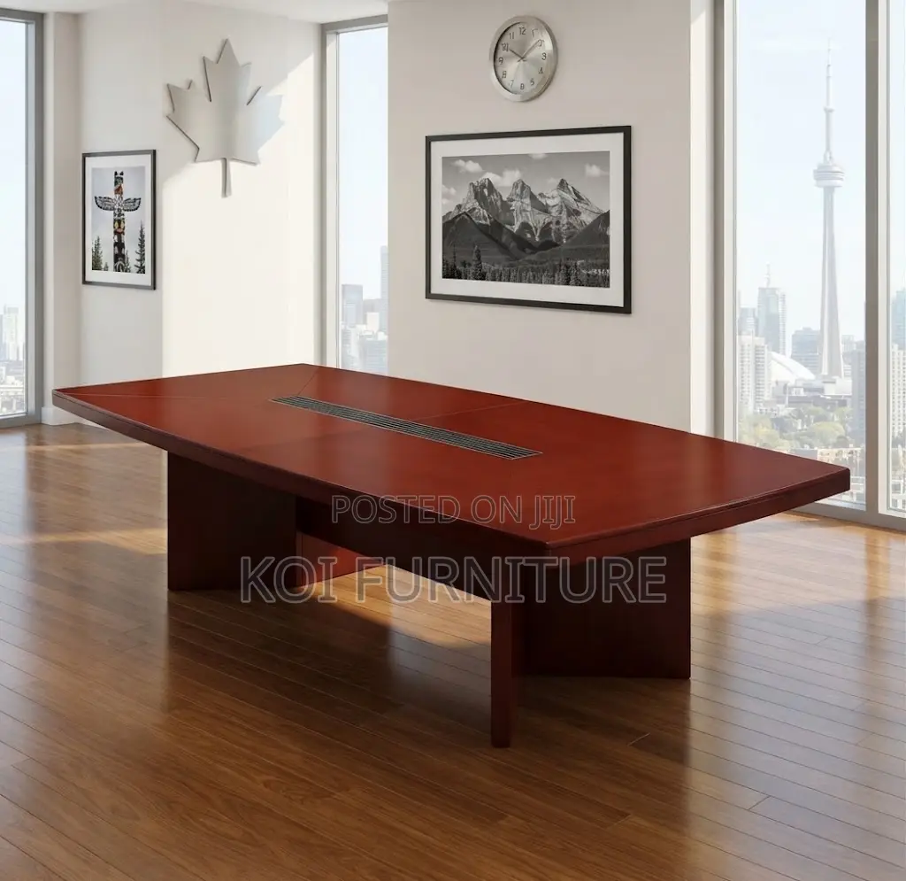 Boardroom Table; Polished Executive 2.4 Meter Boardroom Tables