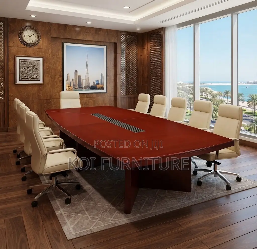 Boardroom Table; Polished Executive 2.4 Meter Boardroom Tables