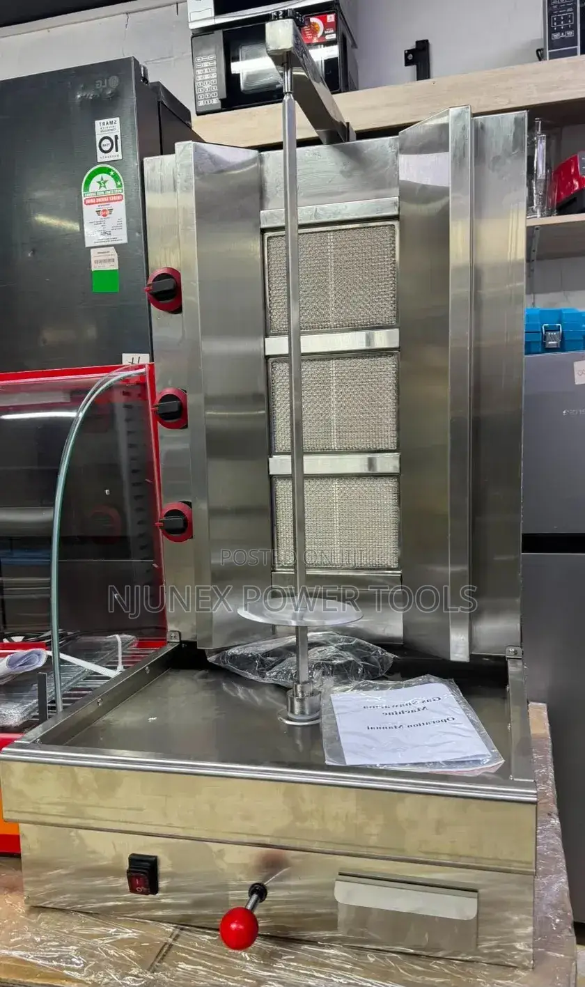 Commercial 3-Burner Gas Shawarma Machine