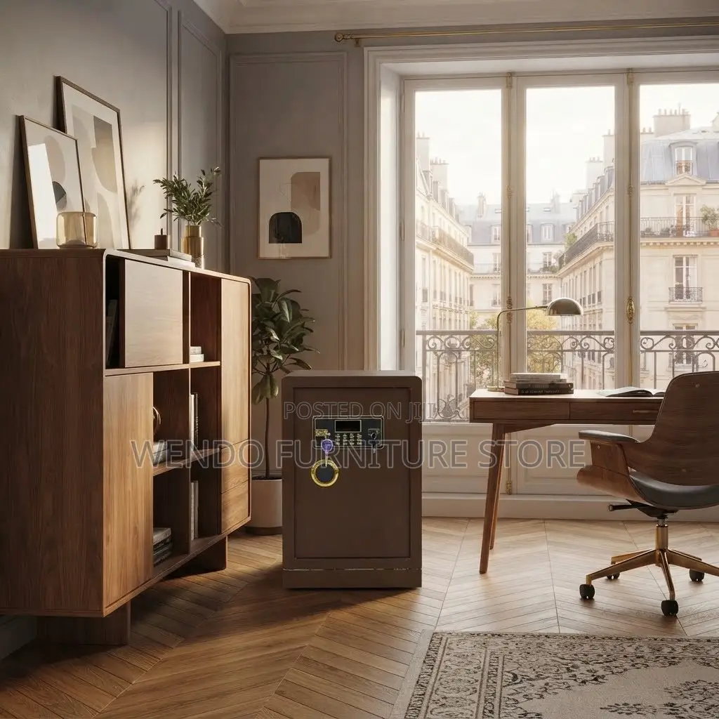 Office Safes; Metallic Brown Finished 75KGS Home Fireproof Safes