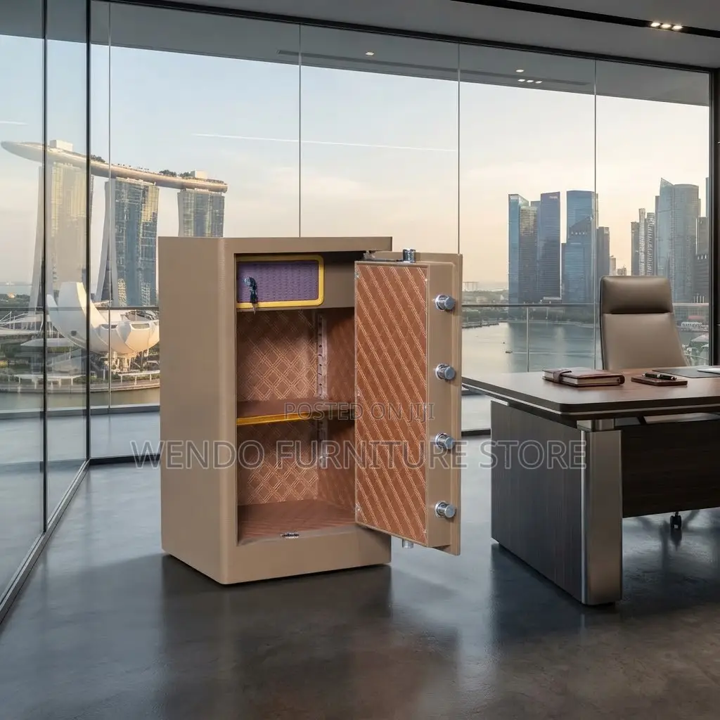 Office Safes; Metallic Brown Finished 75KGS Home Fireproof Safes
