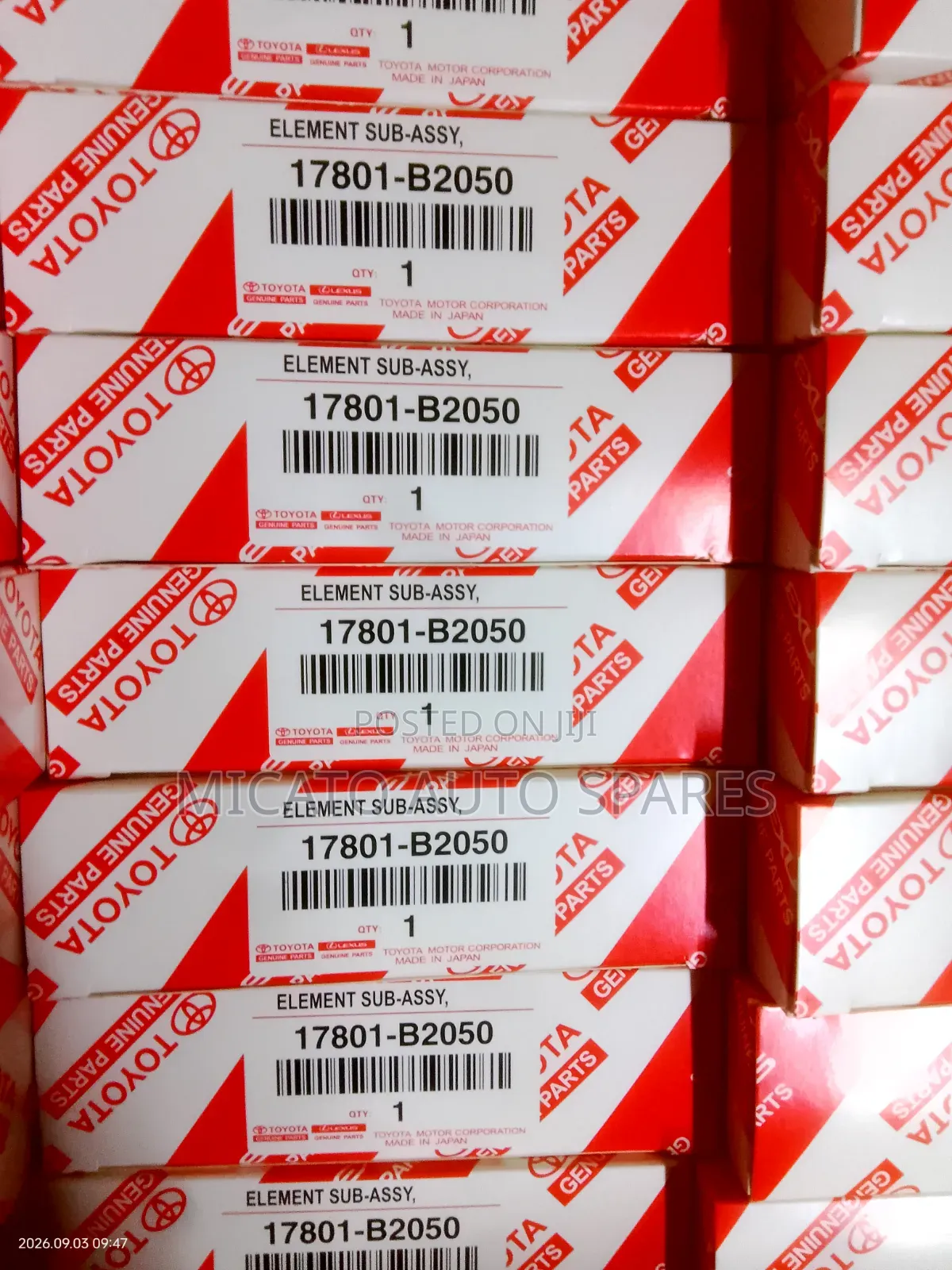 Genuine 17801-B2050 Toyota Air Filter
