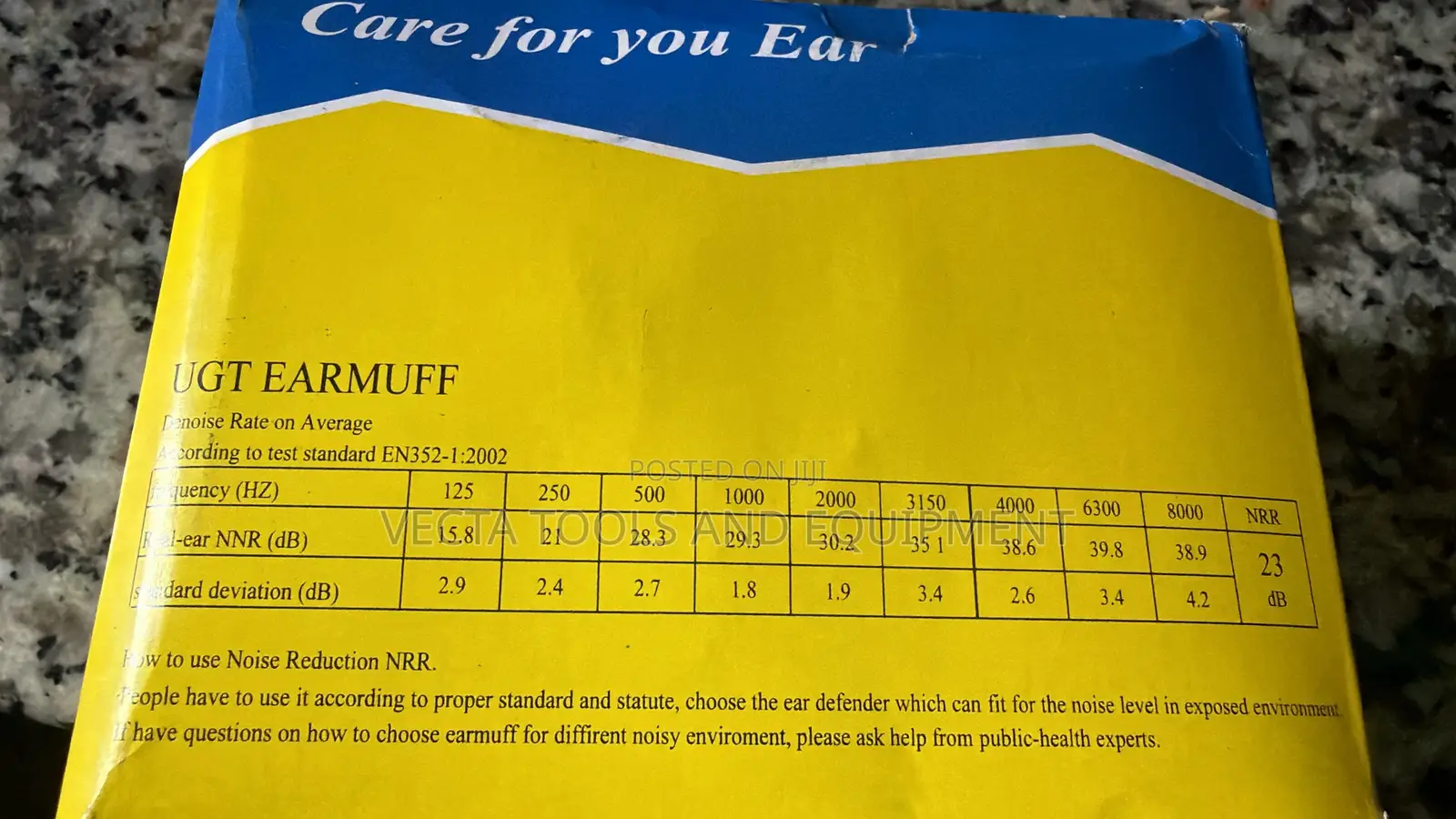 Ear Muffs 23 Db Capacity En352-1:2002