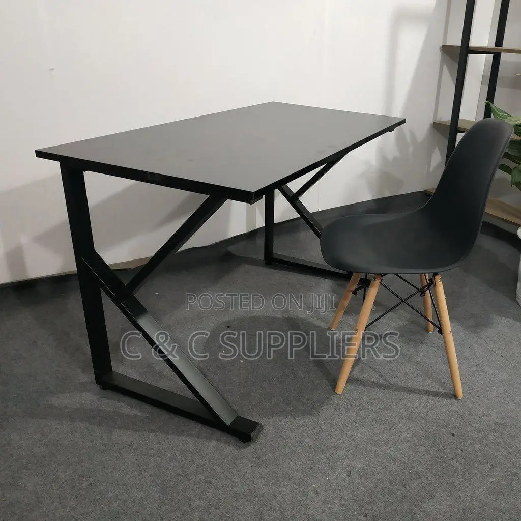 Generic Study Desk With a Bookshelf