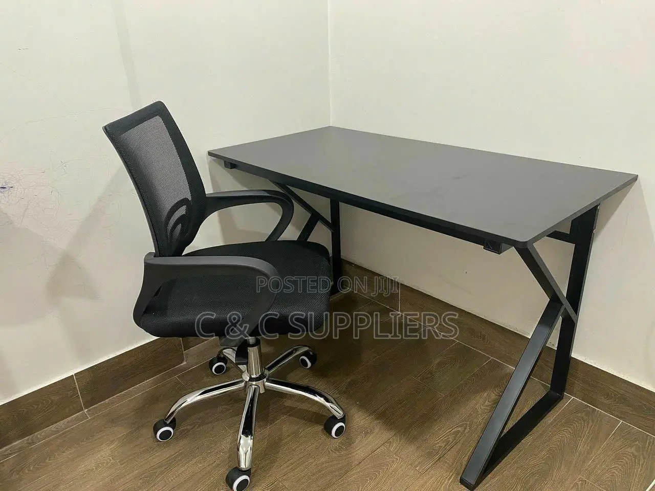 Generic Study Desk With a Bookshelf